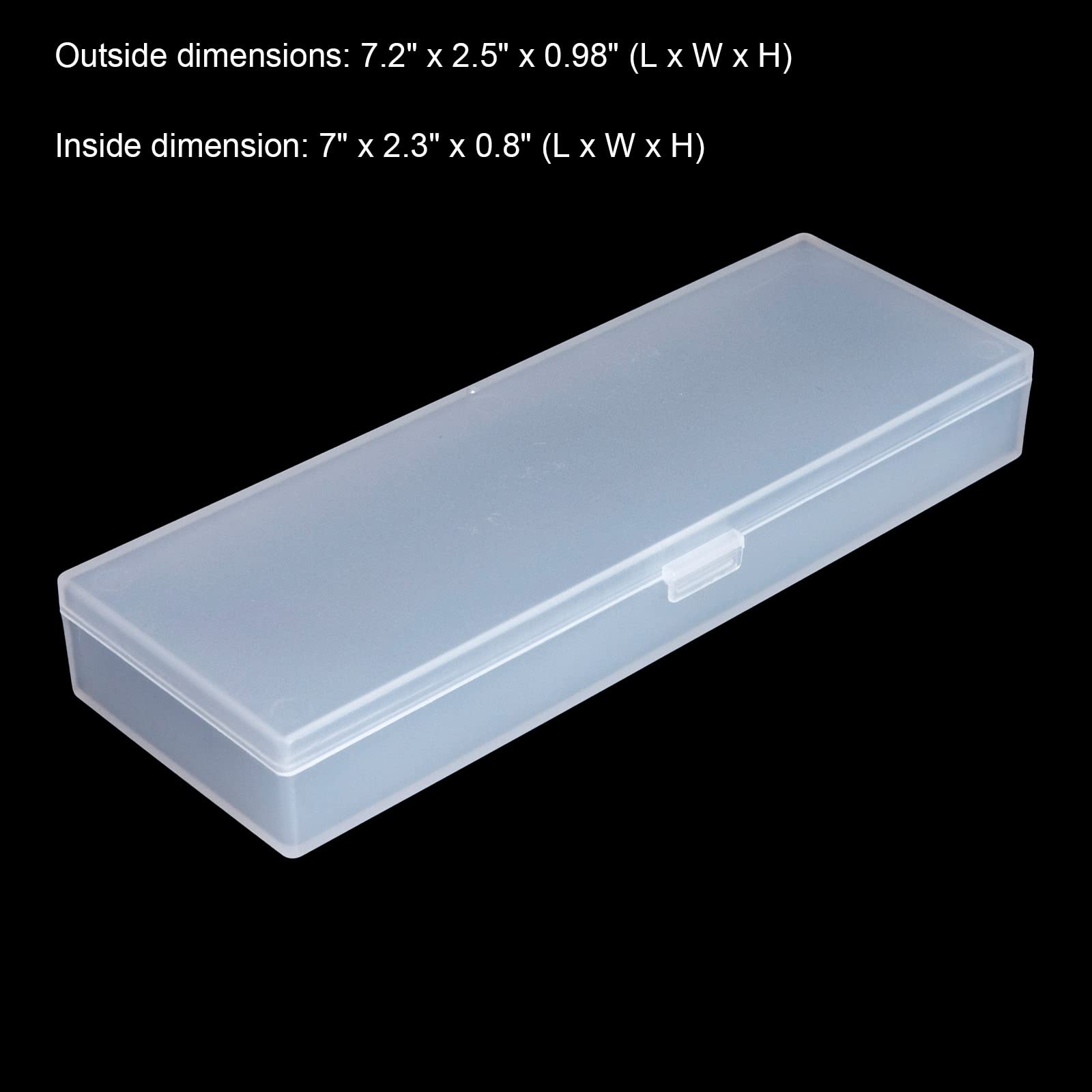 Qeuly 4-Pack Small Plastic Storage Containers - 7.2