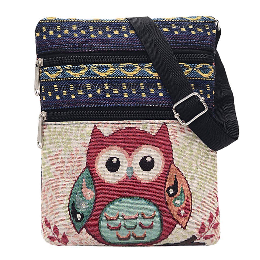 Women's Canvas Sling Bag - Cute Cartoon Shoulder Messenger Satchel Tote for Ladies | Perfect for Travel, Work & Daily Use