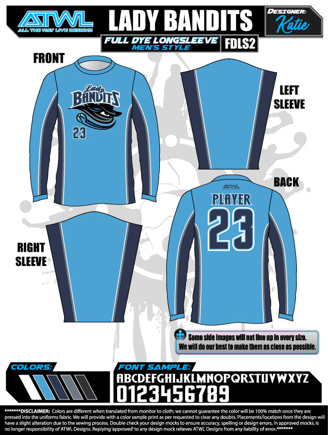 Lady Bandits Men's Long Sleeve Jersey Shirt - Comfortable Athletic Performance Top for Workout, Running & Casual Wear