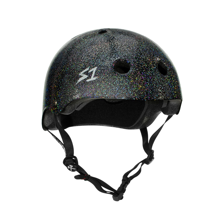 black gloss glitter
