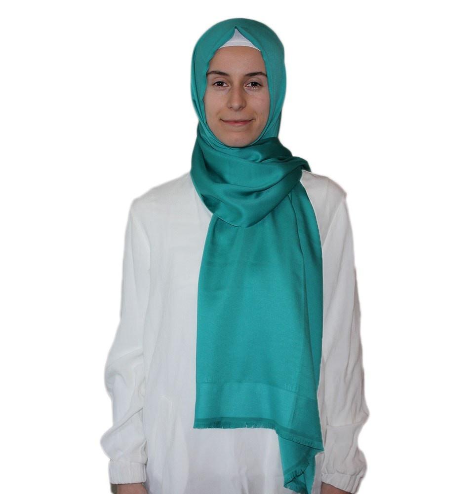Aker Solid Shawl 1002SLK 954 Sea Green - Lightweight Womens Wrap Scarf for Casual Outfits, Office Wear & Evening Dresses