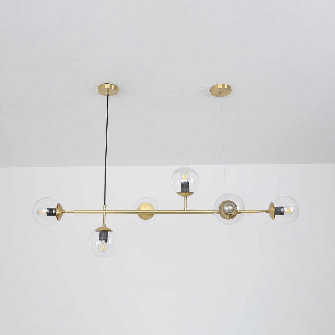 Modern Orb Chandeliers - Elegant Crystal Glass Ceiling Light Fixtures for Dining Room, Bedroom & Living Room Decor