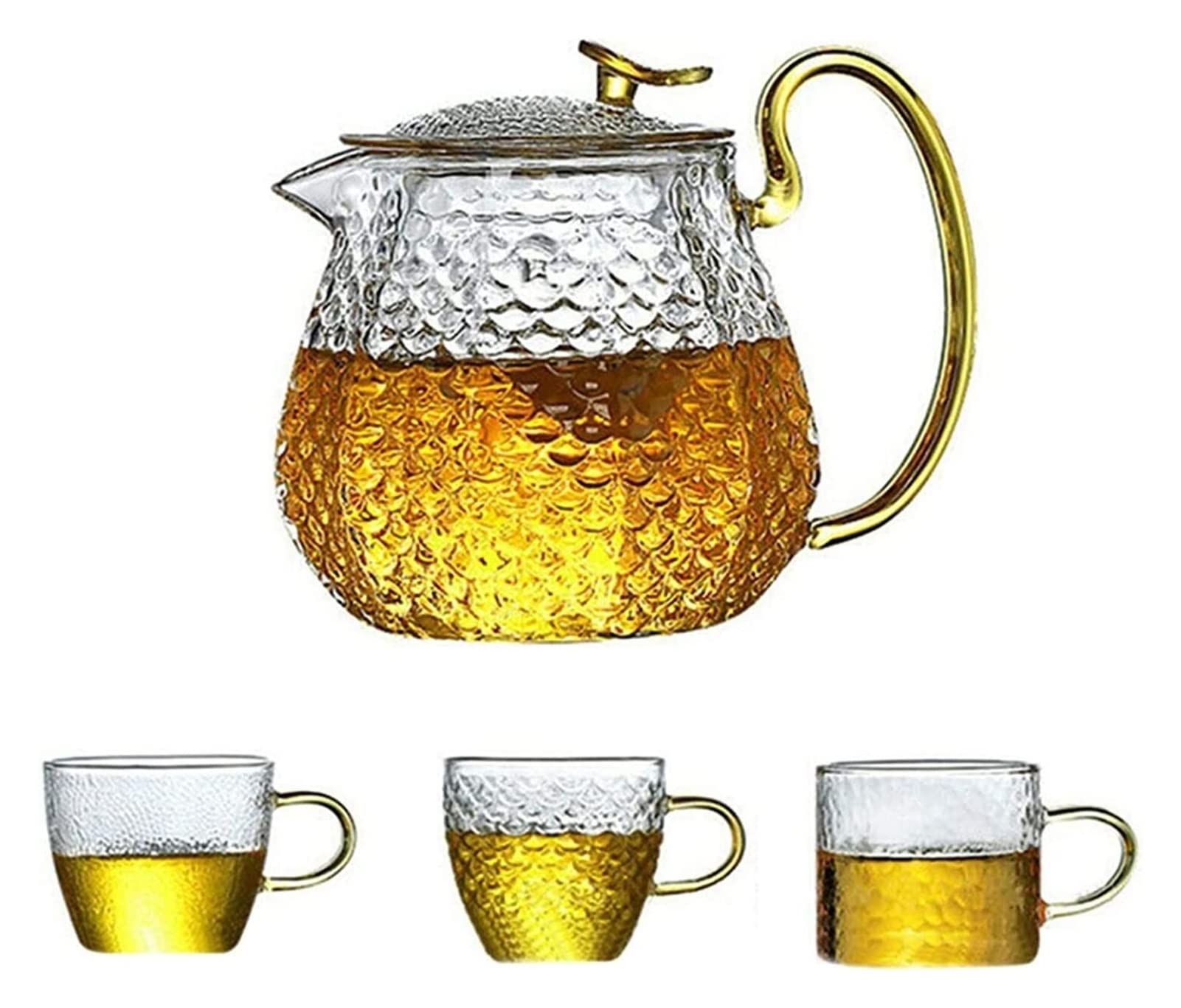 Premium Glass Teapot with Infuser - 3 Cup Heat-Resistant Clear Teapot for Loose Leaf Tea | Perfect for Home, Office & Afternoon Tea Parties