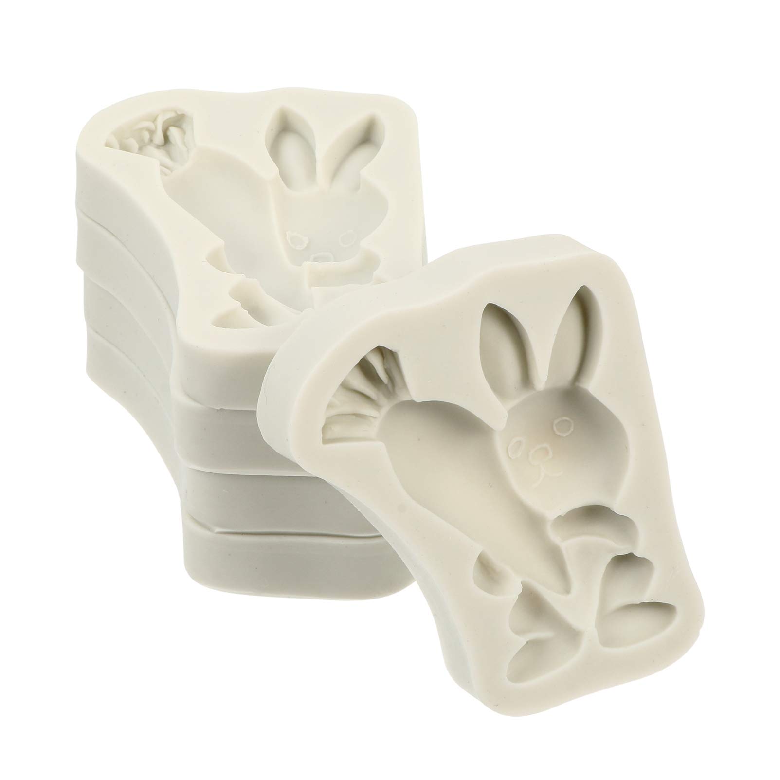 ABOOFAN 5-Piece Easter Silicone Baking Molds Set - Bunny & Egg Shaped Cake Molds for DIY Desserts, Cupcakes, Candies, Chocolate - Perfect for Easter Party Decorations & Holiday Baking