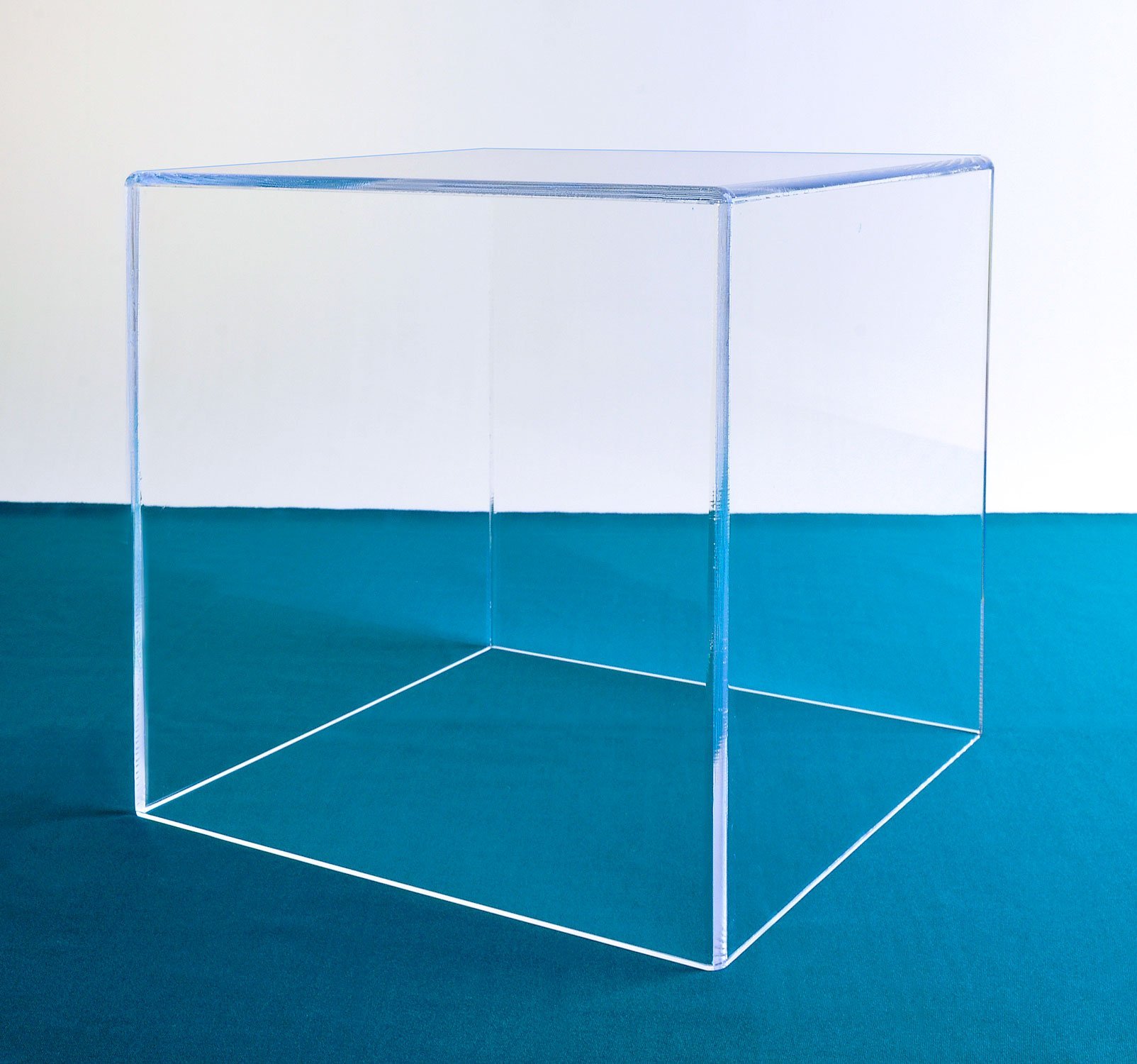 8 Inch Clear Acrylic Display Cube - 5 Sided Showcase Box for Collectibles, Jewelry & Retail Displays | Durable 8
