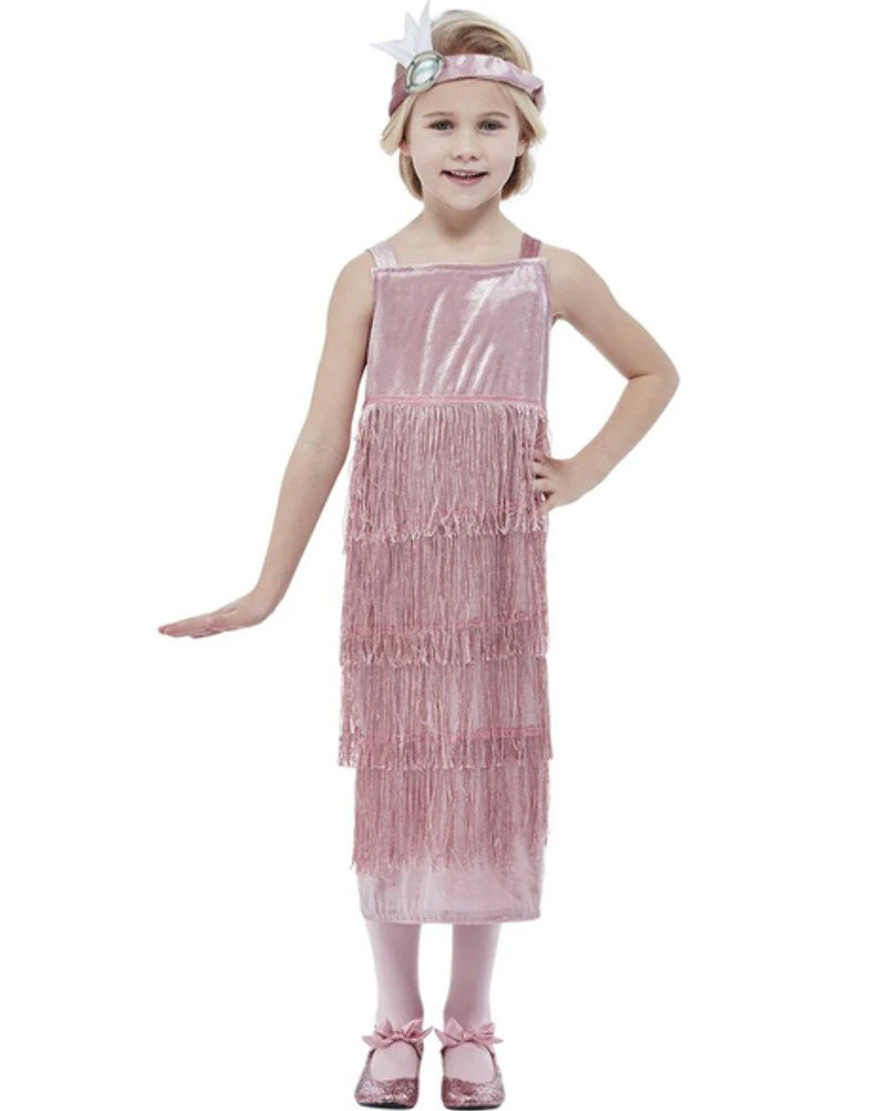 Vintage 1920s Pink Flapper Dress Costume for Women - Roaring 20s Gatsby Party Outfit, Halloween Costume, Themed Events & Cosplay