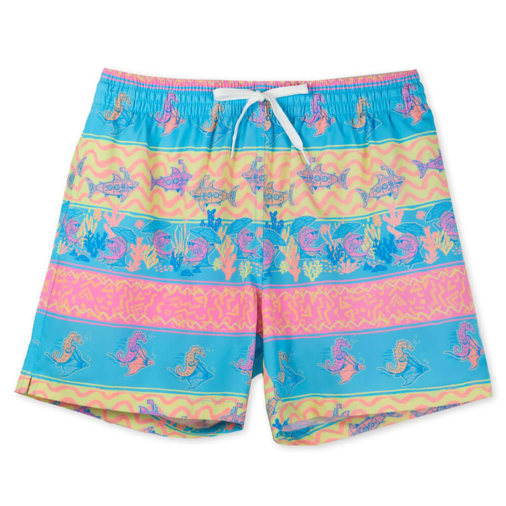 Chubbies 5.5 Inch The Rodeo Stingray Swim Trunks for Men - Bright Blue Quick-Dry Beach Shorts | Perfect for Swimming, Surfing & Summer Vacations