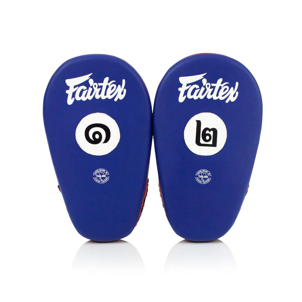 FAIRTEX FOCUS FMV12 Boxing Training Mitts - Red/Blue Angular Design for MMA, Kickboxing & Muay Thai - Perfect for Sparring & Pad Work