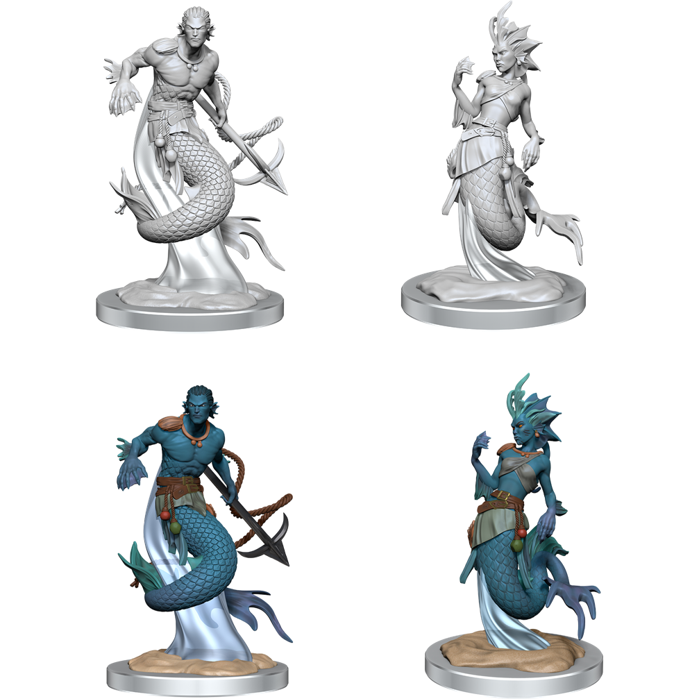 D&D Miniatures - Nolzurs Marvelous Miniatures Merfolk Figures for Dungeons & Dragons RPG Game | Fantasy Tabletop Gaming & Collectibles