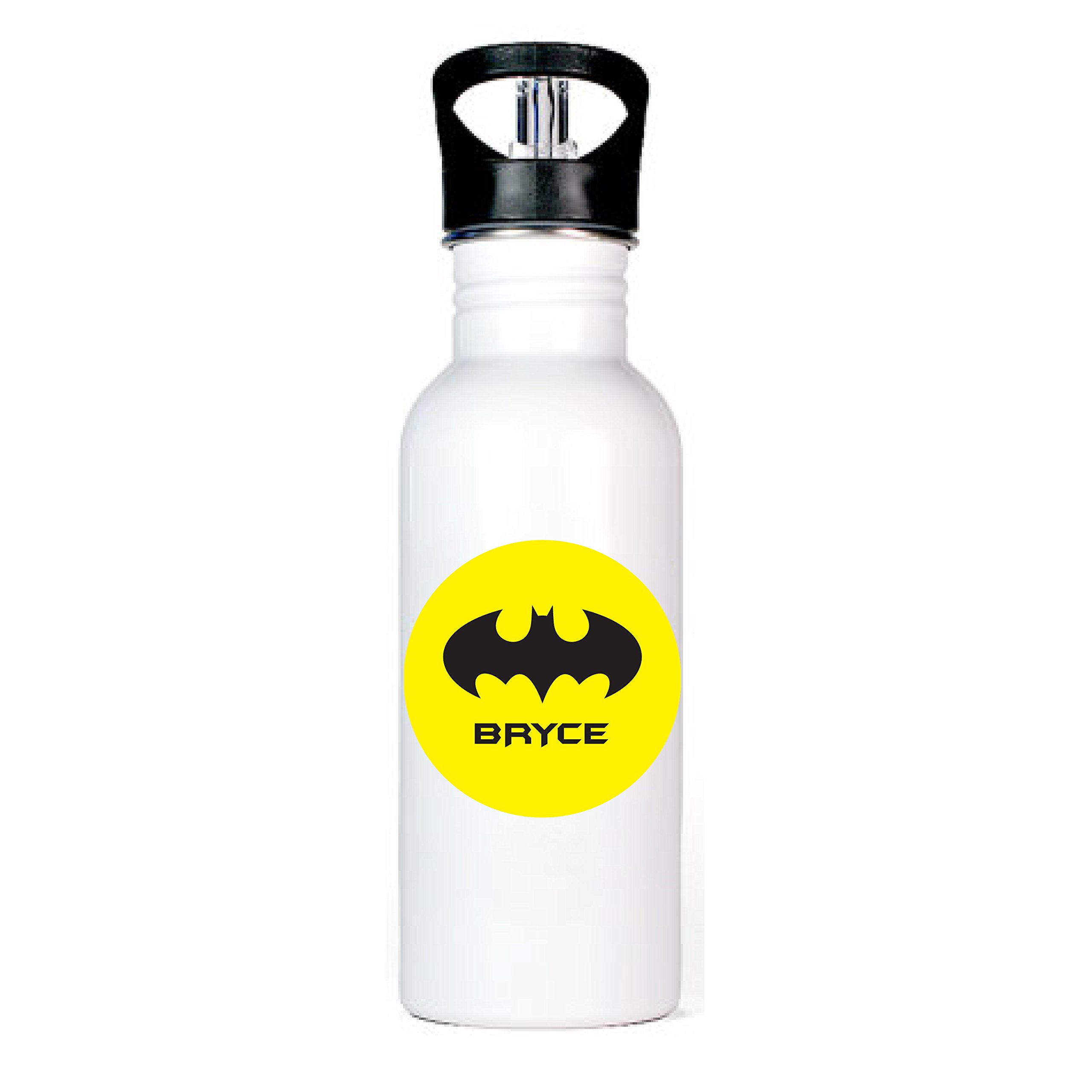 Yellow Bat Signal Aluminum Water Bottle - 24oz Insulated Stainless Steel Thermos for Outdoor, Gym & Travel - Eco-Friendly & Leak-Proof