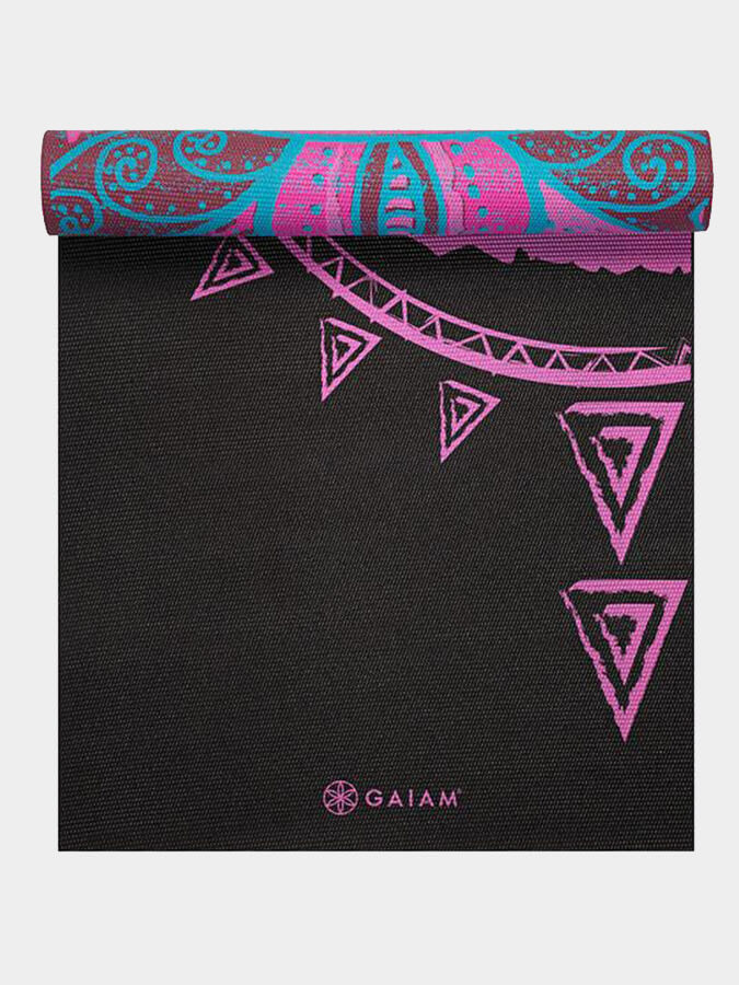 Gaiam Be Free Reversible 6mm Thick Non-Slip Yoga Mat for Women & Men - Perfect for Hot Yoga, Pilates, Home Workouts and Gym Exercises