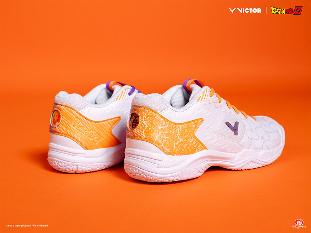 Victor x Dragon Ball Z VG DBZ L Unisex Indoor Court Shoes for Basketball & Volleyball - Lightweight Ivory White Anime Sneakers for Fans & Collectors