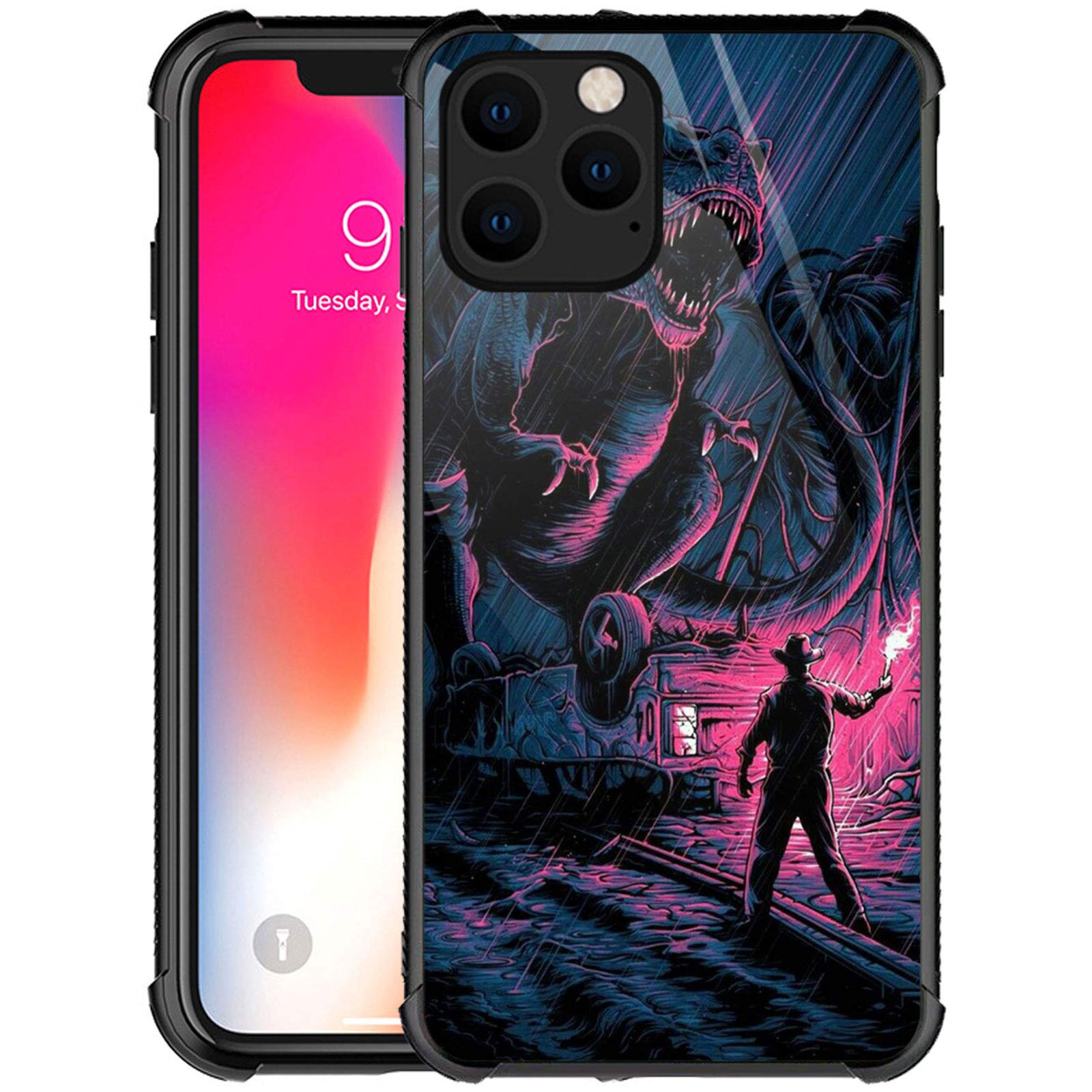 Dinosaur Graphic iPhone 12 Mini Case for Girls - Shockproof Anti-Scratch Hard PC Back Cover with Stylish Picture Pattern Design | Perfect for School, Outdoor Adventures & Daily Protection