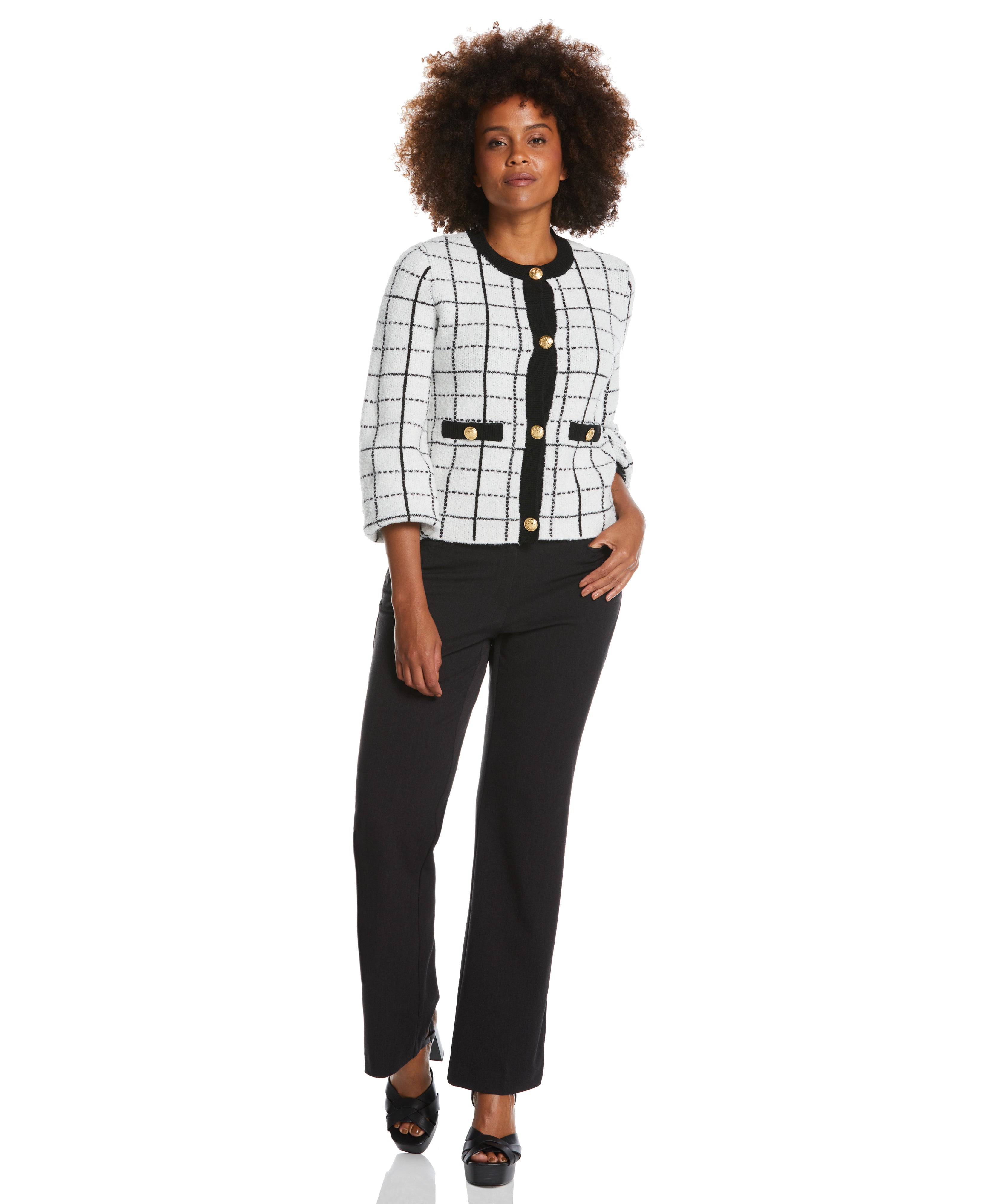 Gabardine Bootcut Pants for Women - Curvy Fit & Comfortable Stretch - Perfect for Office, Business Casual & Everyday Wear