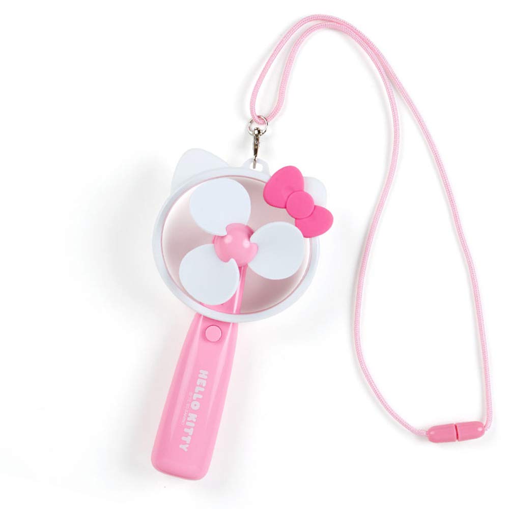 Sanrio Hello Kitty Handheld Clip-On Fan - Portable Travel Fan in Modern Multicolor, Grayscale & Pink - Compact Personal Cooling Fan for Office, Car, Stroller & Outdoor Activities