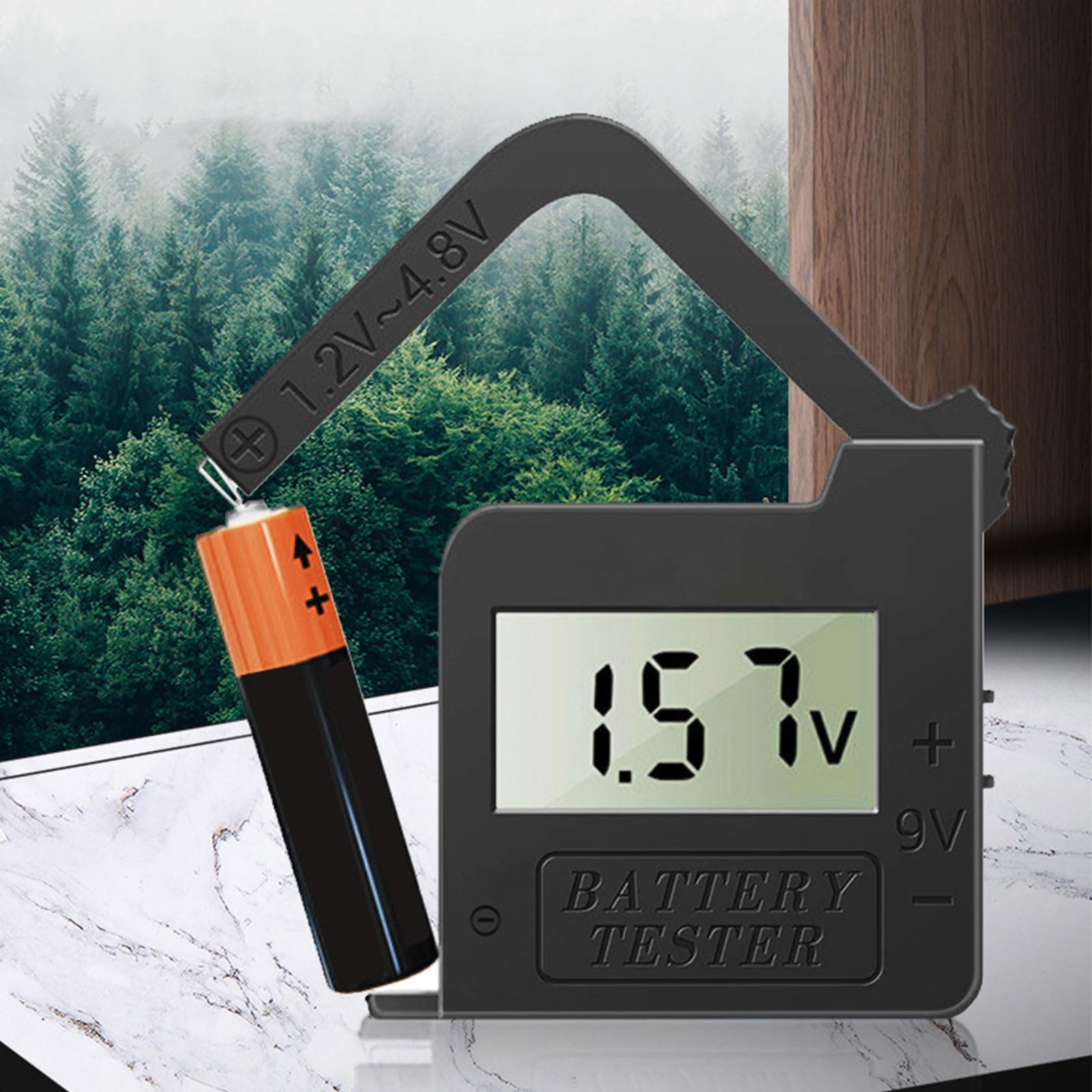 Battery Tester for Button & 9V/1.5V Batteries - Portable Battery Checker for Home, Office & Travel Use