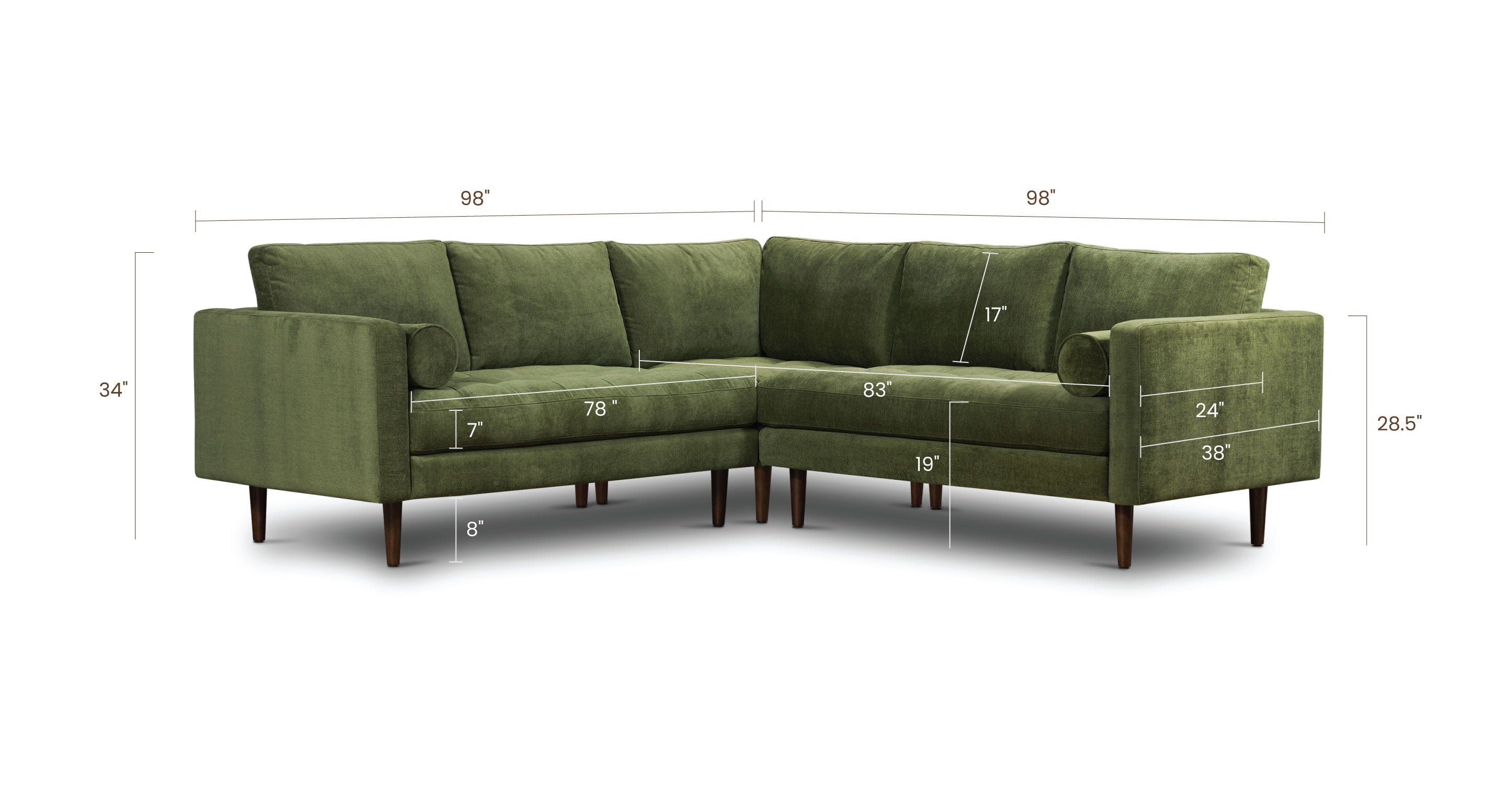 Luxury Napa Velvet Corner Sectional Sofa - Modern L-Shaped Couch for Living Room, Home Theater & Lounge Areas - Soft & Durable Upholstered Furniture for Family Gatherings & Relaxation