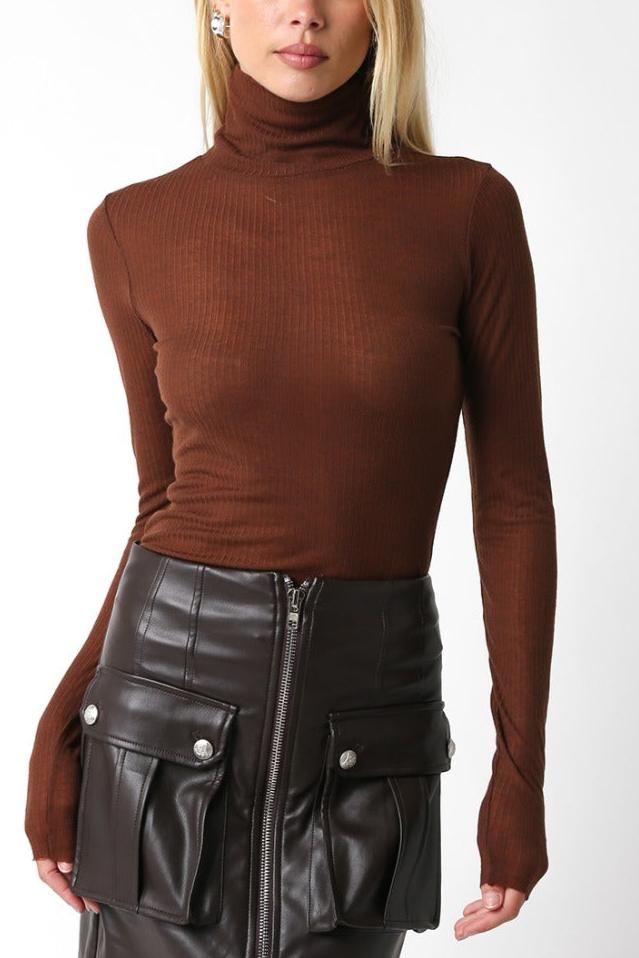 Sheer Brown Temple Top - Elegant & Comfortable Women's Blouse for Casual Wear, Office & Date Night Outfits