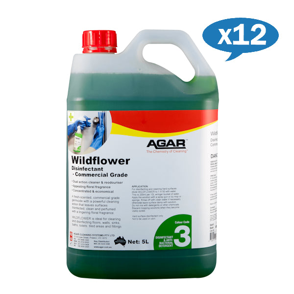 Premium Agar Wildflower Commercial Grade Disinfectant - Bulk Wholesale for Hospitals, Restaurants & Offices - EPA Approved Surface Sanitizer