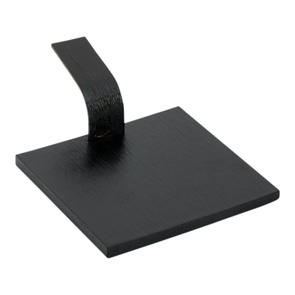 100-Pack 3 Inch Black Bamboo Square Serving Plates with Handle - Eco-Friendly Disposable Wooden Appetizer Plates for Cakes, Cheeses, Pastries & Snacks | Perfect for Catering, Parties, Picnics & Restaurant Use