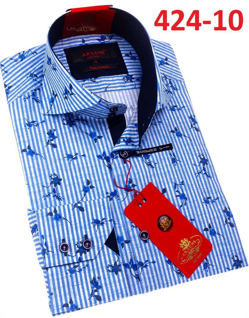 Axxess Modern Fit Shirt 424 10 - Premium Comfort Casual Dress Shirt for Men | Perfect for Office, Business Meetings & Formal Occasions