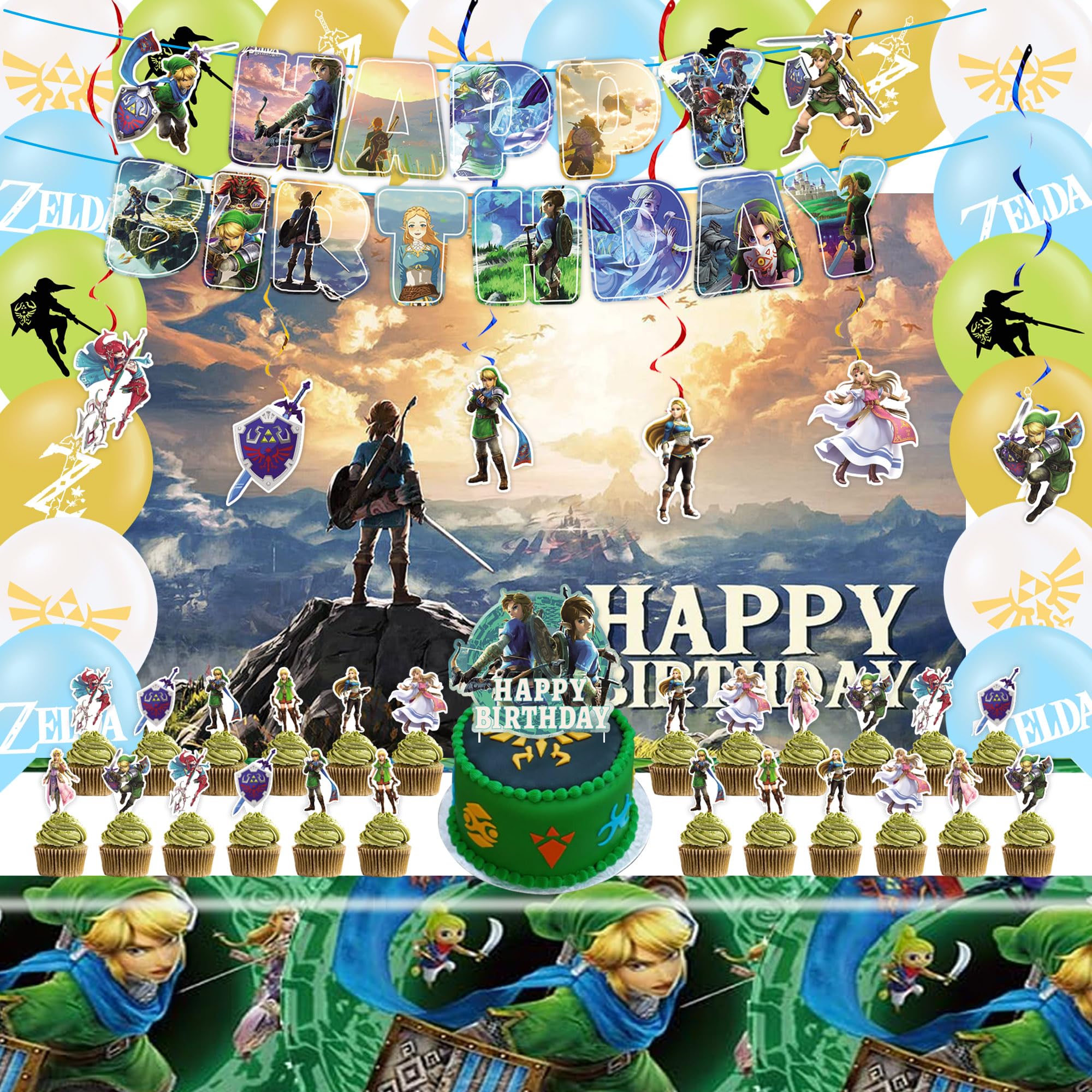 Legend Birthday Party Decorations Kit - Banner, Hanging Swirls, Tablecloth, Backdrop, Balloons & Cake Toppers for Legend Themed Parties - Perfect for Birthdays, Game Nights & Themed Celebrations
