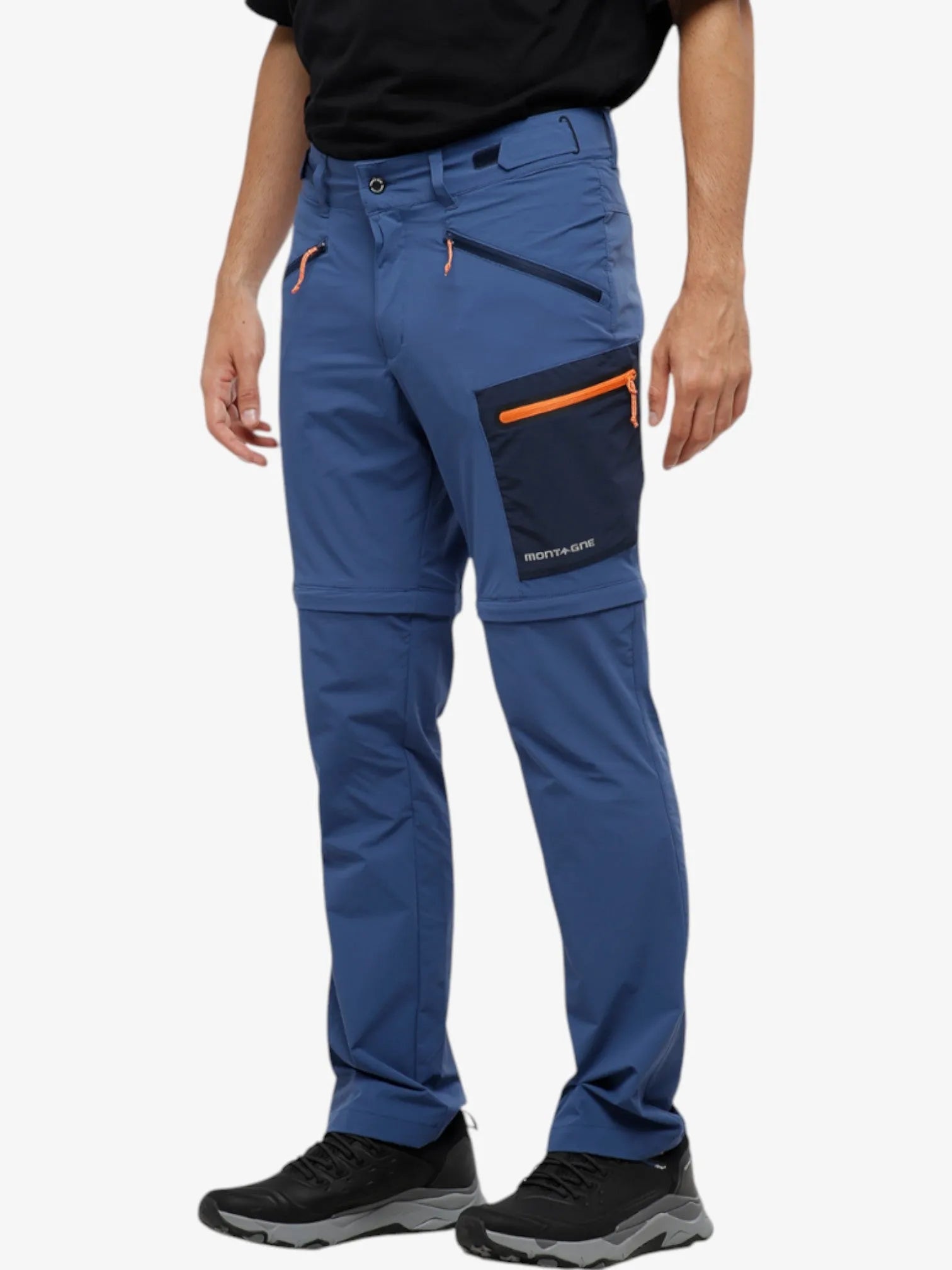 Rex Trekking Convertible Hiking Pants for Men - Lightweight & Detachable Blue Outdoor Pants for Hiking, Camping & Travel Adventures