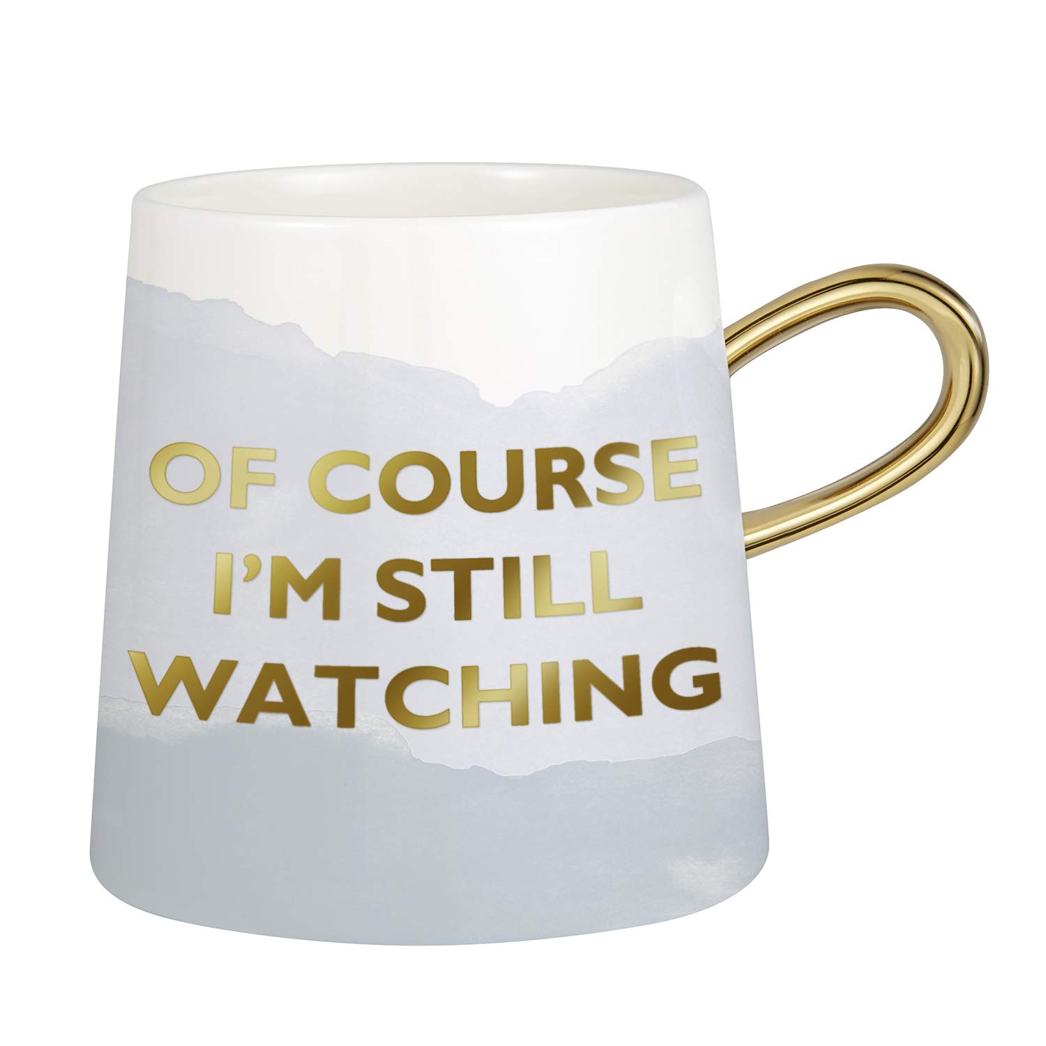 Creative Brands Slant Collection Ceramic Coffee Mug - 11 Oz, 'Of Course I'm Still Watching' - Perfect for Binge-Watching Shows & Relaxing with Hot Drinks