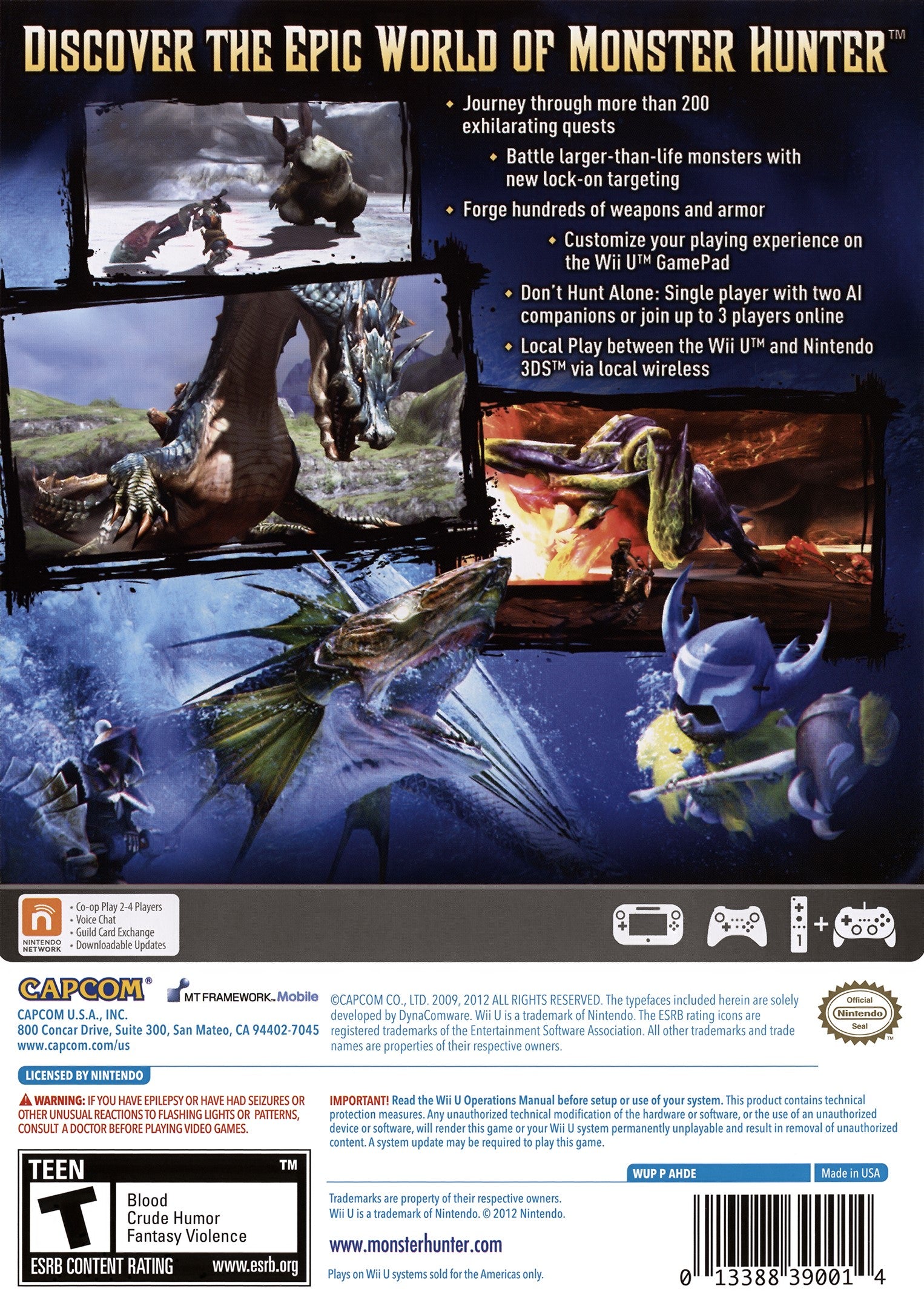 Monster Hunter 3 Ultimate - Nintendo Wii U Game | Action RPG Adventure for Adults & Teens | Perfect for Gaming Nights & Solo Play