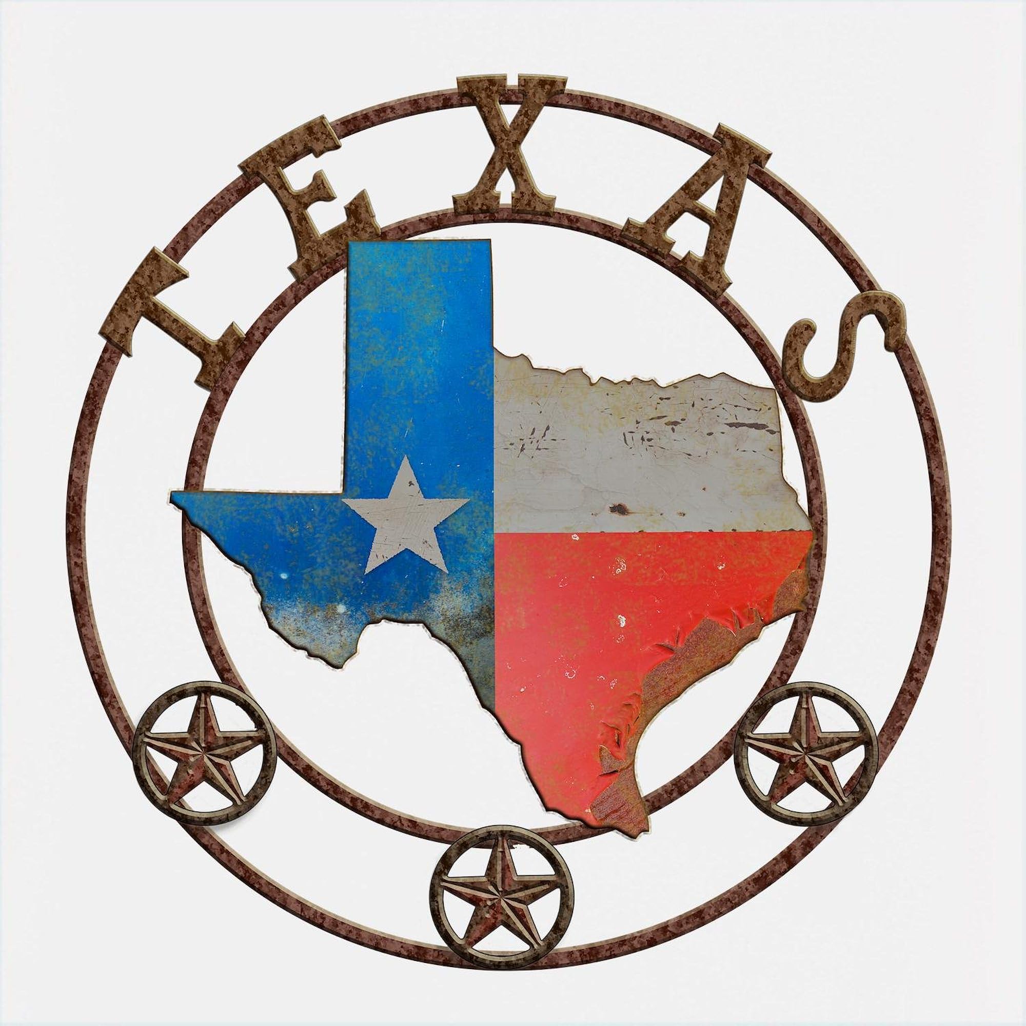 Texas Wrought Iron Barn Art 17 oz Latte Mug - Vintage Farmhouse Coffee Cup for Home, Office & Gifts - Perfect for Coffee, Tea & Hot Chocolate Lovers