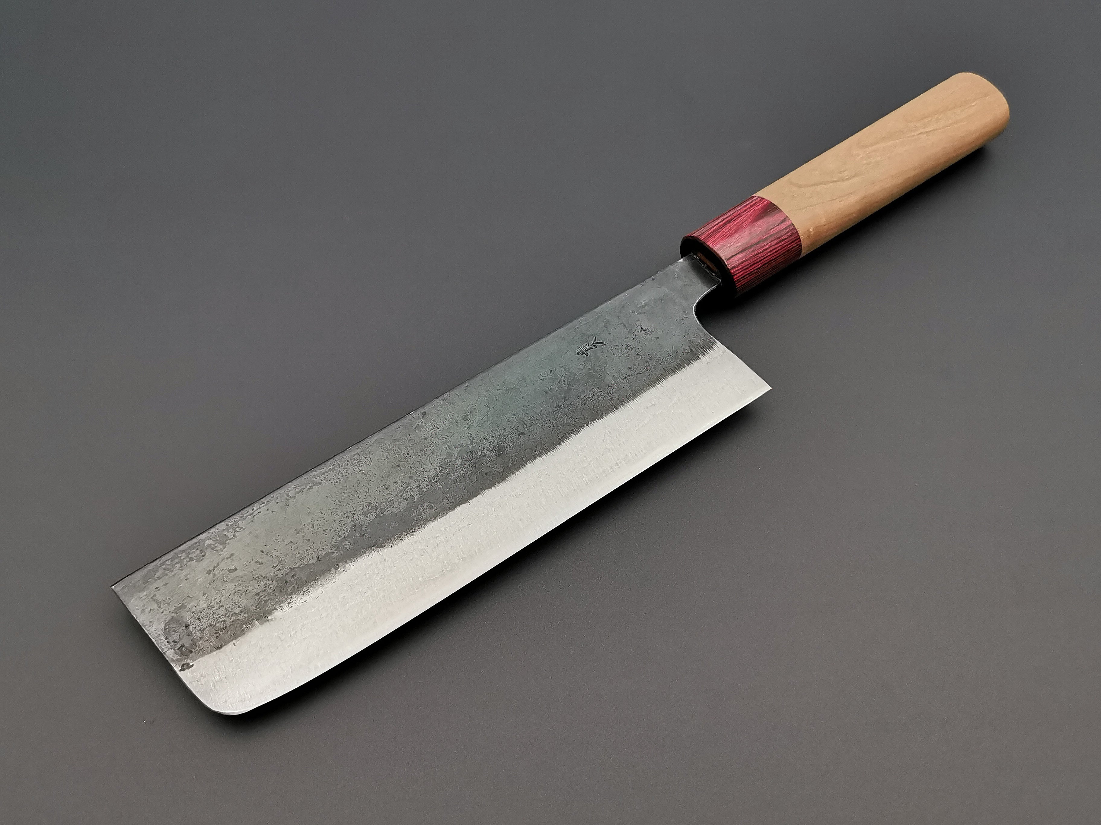 Premium Muneishi Aogami Damascus Nakiri Knife 165mm - Japanese High Carbon Steel Chef Knife for Slicing, Dicing & Chopping Vegetables - Perfect for Home Cooks & Professional Chefs