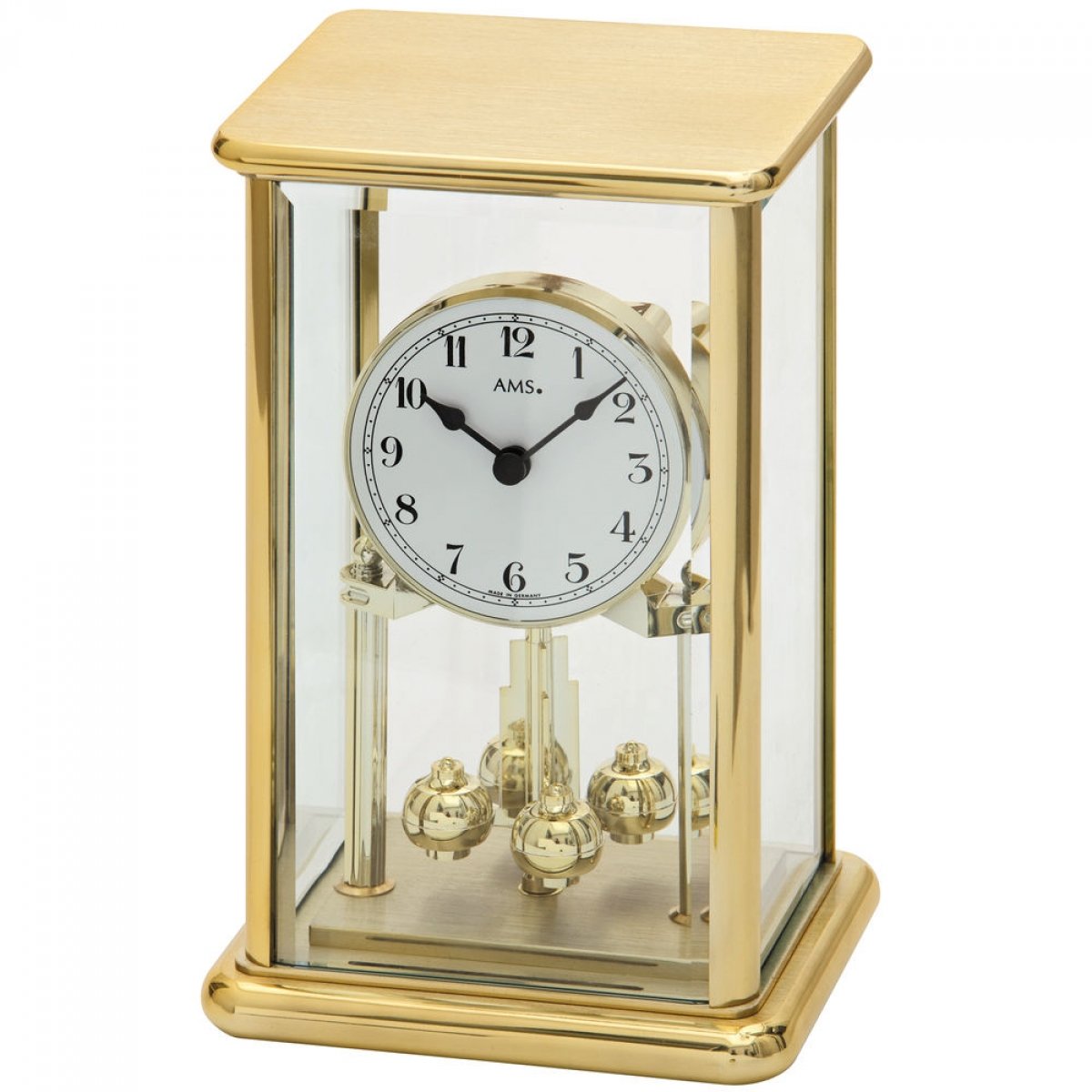 AMS Wall Clock - Silver, 23 x 14 x 12 cm - Elegant Home & Office Decor for Living Room, Bedroom, or Kitchen