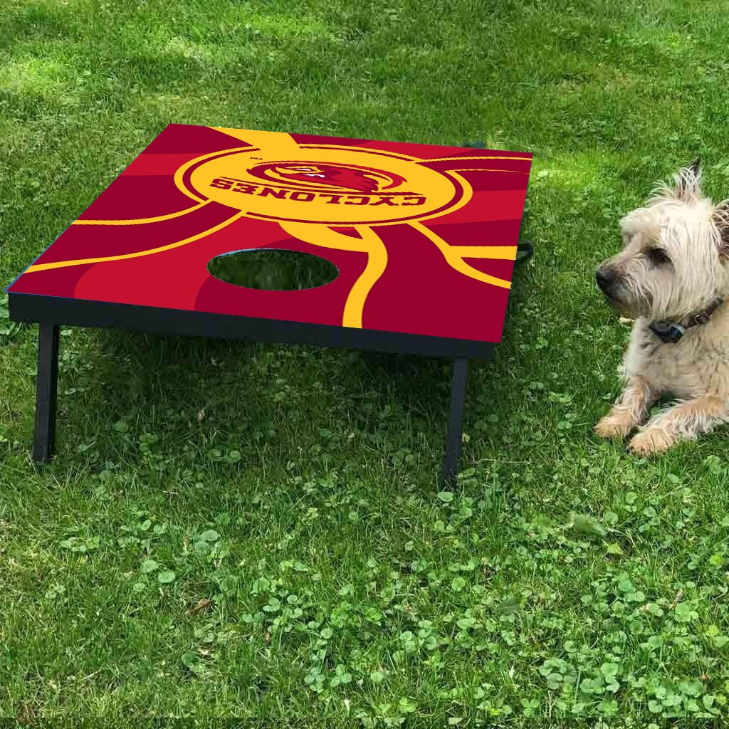Iowa State University Cornhole Bag Toss Game Set - Official ISU Team Logo Outdoor Lawn Party Game for Tailgating, Backyard BBQs & College Events
