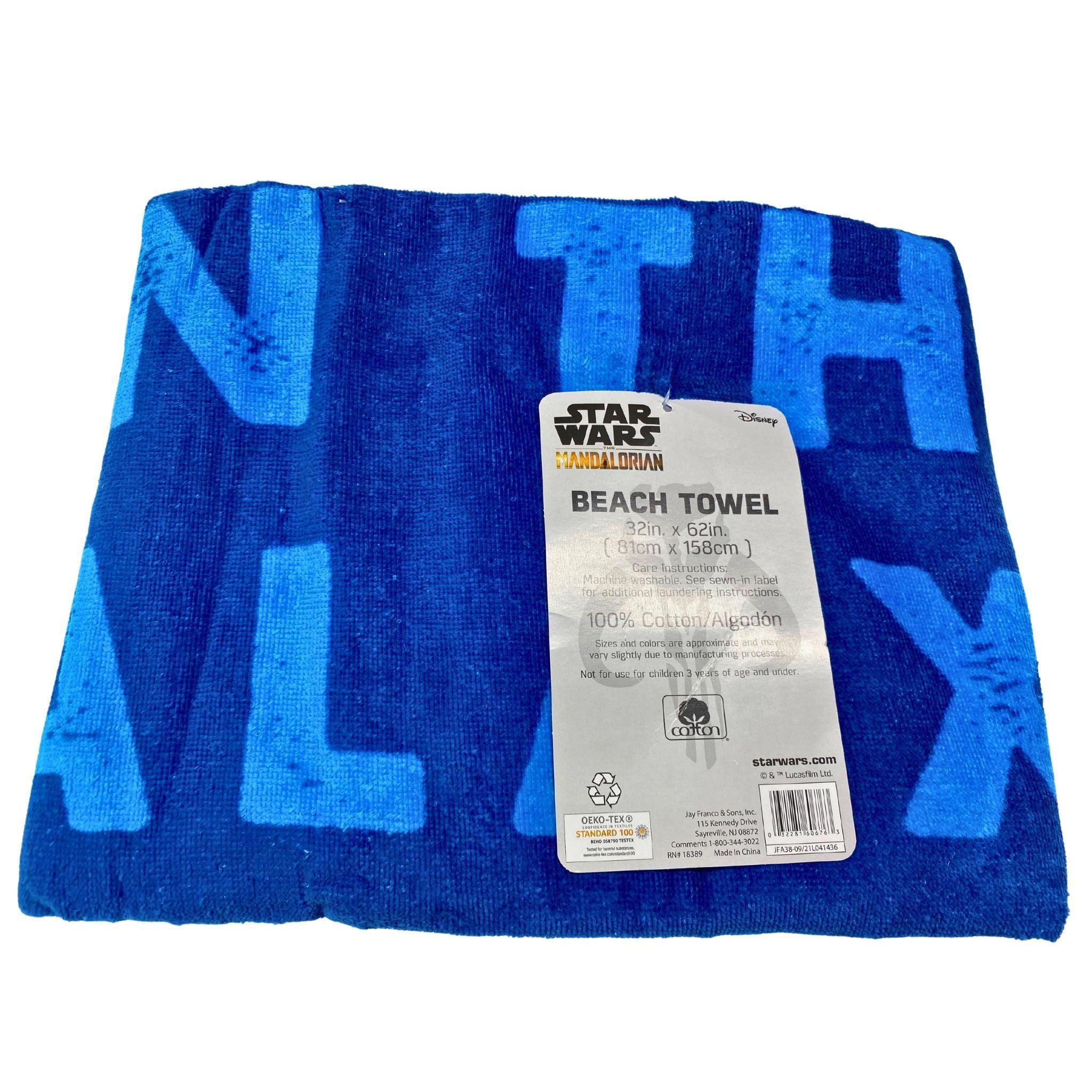 Star Wars The Mandalorian Galaxy Beach Towel Set - 18 Pack Super Soft Absorbent Bath Towels for Pool, Beach, Gym & Home Use - Cute Baby Yoda & Mando Design