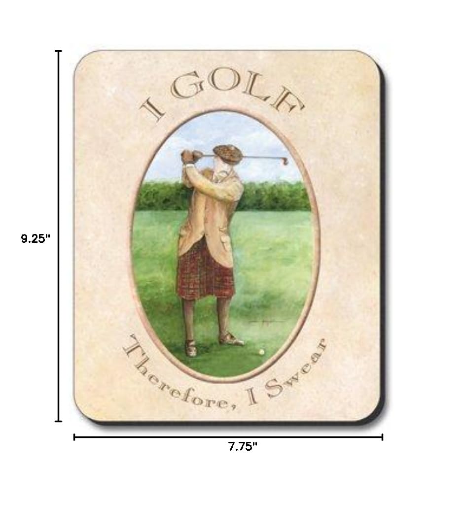 Premium Golf Brand Art Plates & Mouse Pad Set - Perfect for Office, Gaming, and Golf Enthusiasts