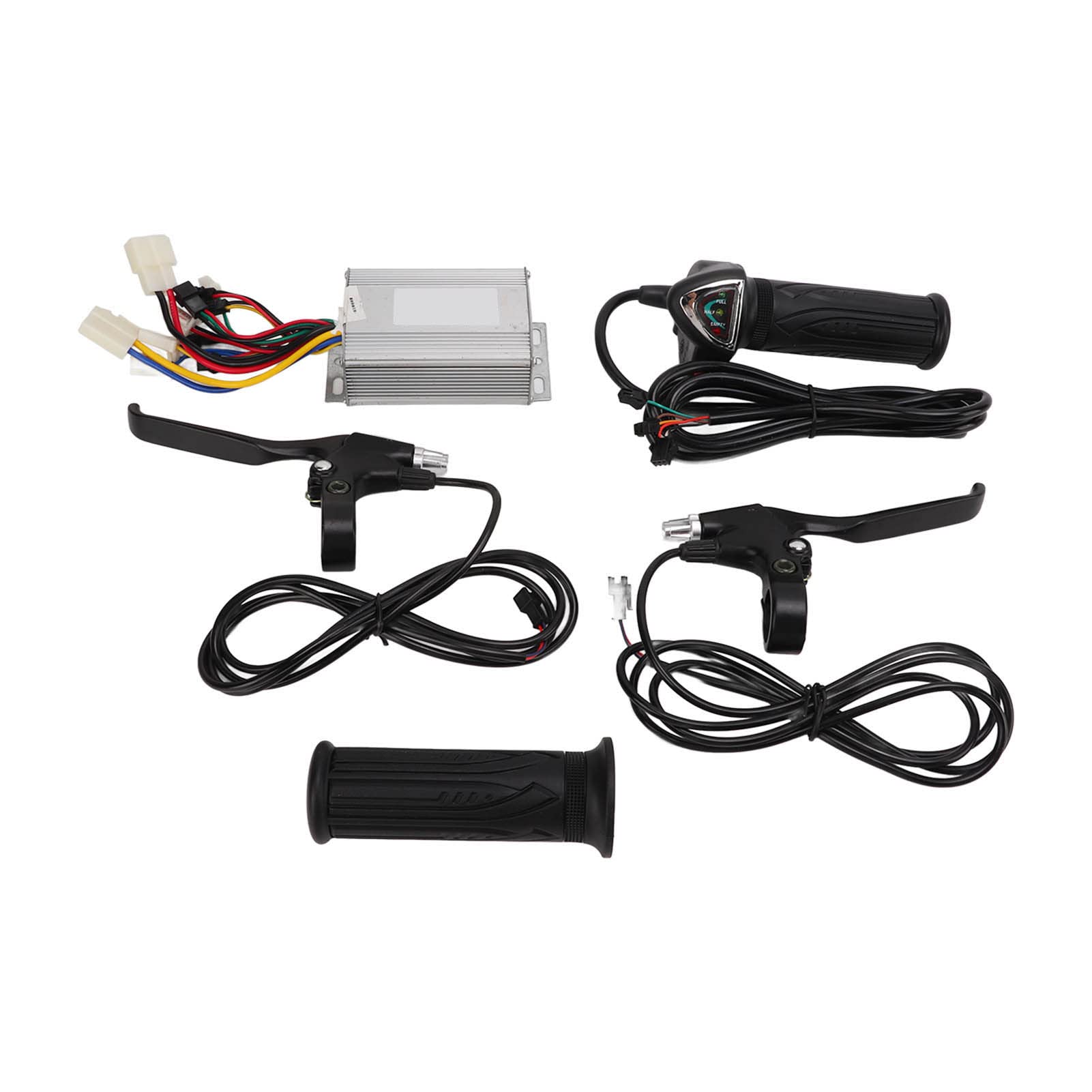 Universal Brush Motor Speed Controller Kit - Easy Installation, Metal Sensitive with Throttle Grips & Brake Levers for Electric Bikes, Scooters, and DIY Projects - Perfect for E-Bike Conversion and Motorized Vehicle Upgrades