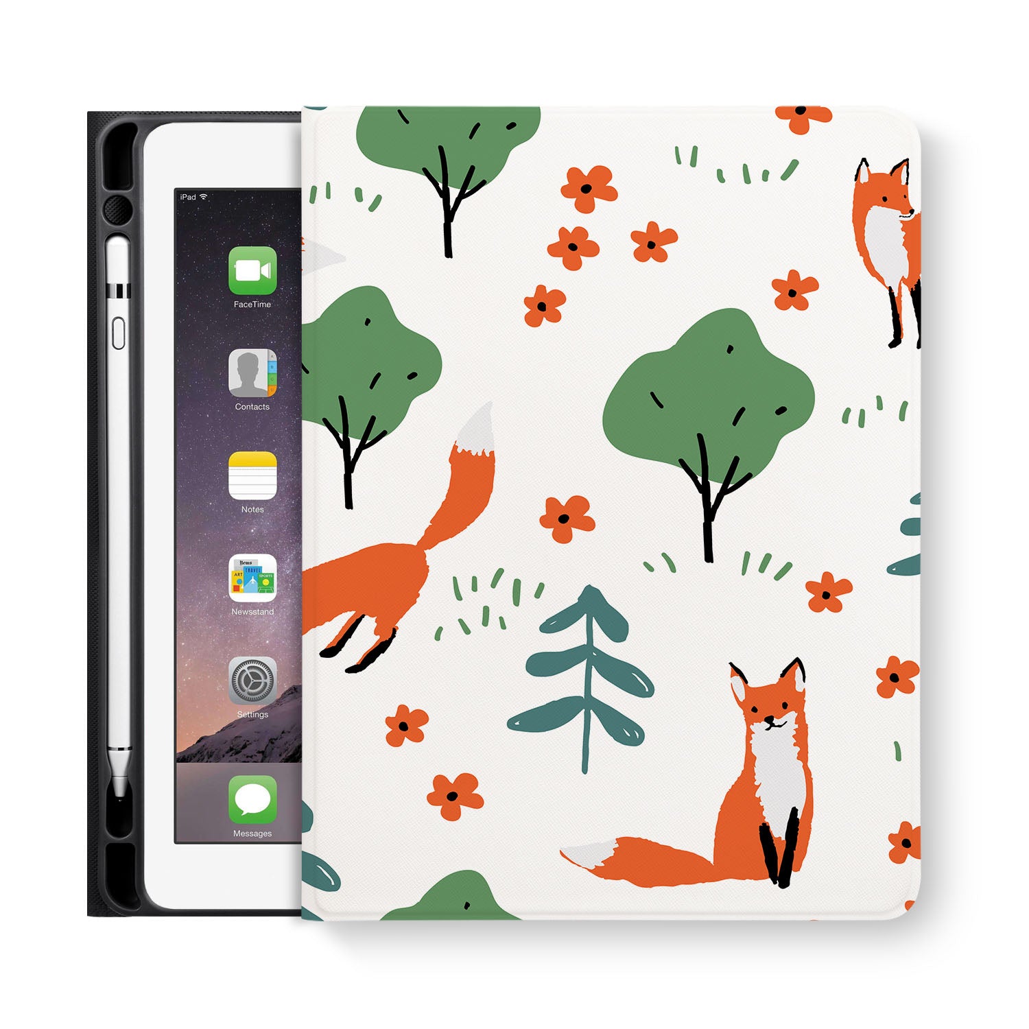 Premium iPad Folio Case with Cute Animal Design - Slim Protective Cover for iPad Air/Pro, Perfect for Work, School & Travel Accessories
