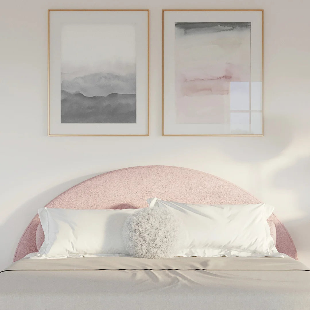 Luna Headboard with Cotton Candy Design - Queen Size Upholstered Bed Frame Headboard for Bedroom Decor | Perfect for Girls' Room, Nursery, and Cozy Bedroom Makeover