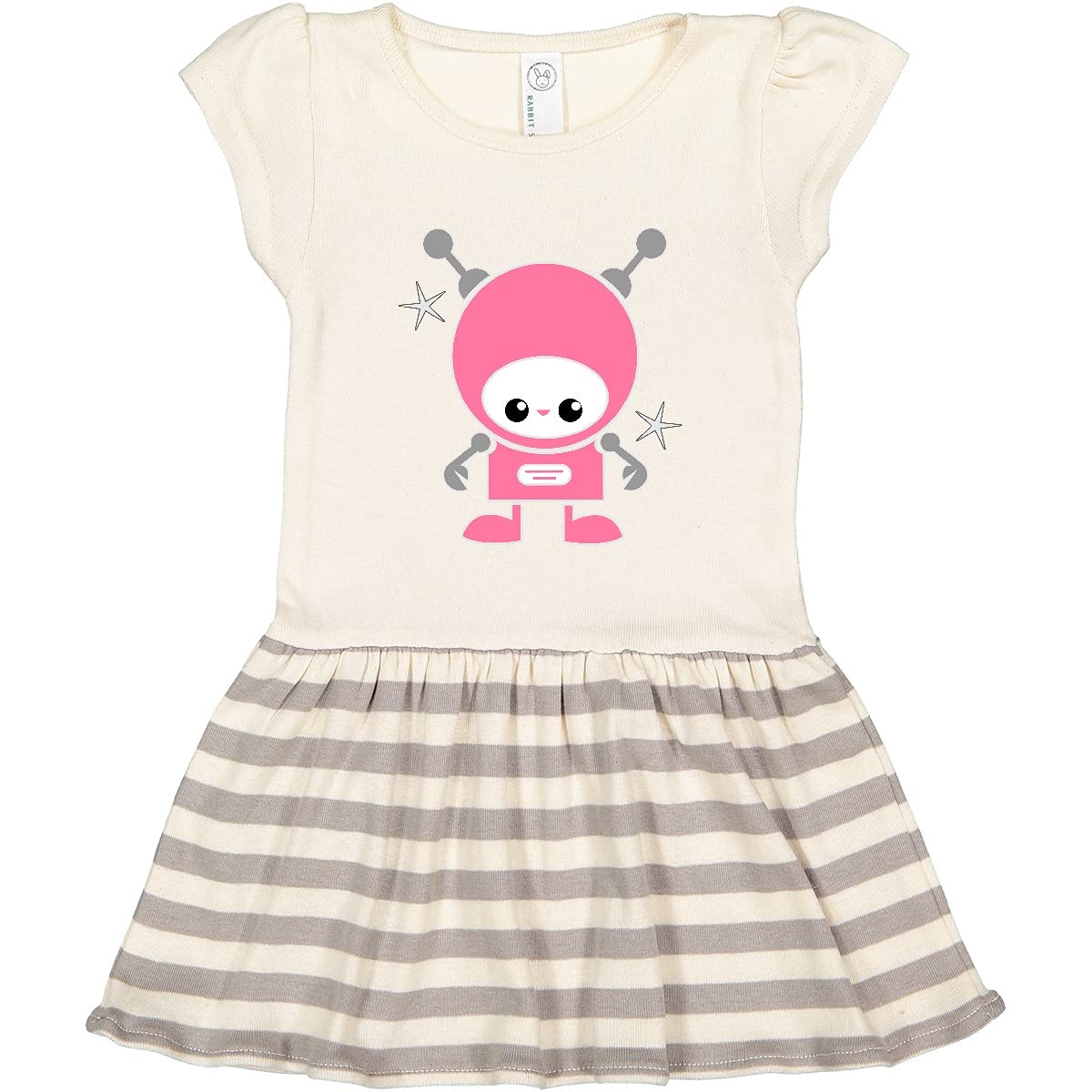 Inktastic Space Robot Girl Astronaut Toddler Dress - Cute Astronaut Costume for Girls, Space Themed Kids Outfit for Birthday Party & Dress Up Play