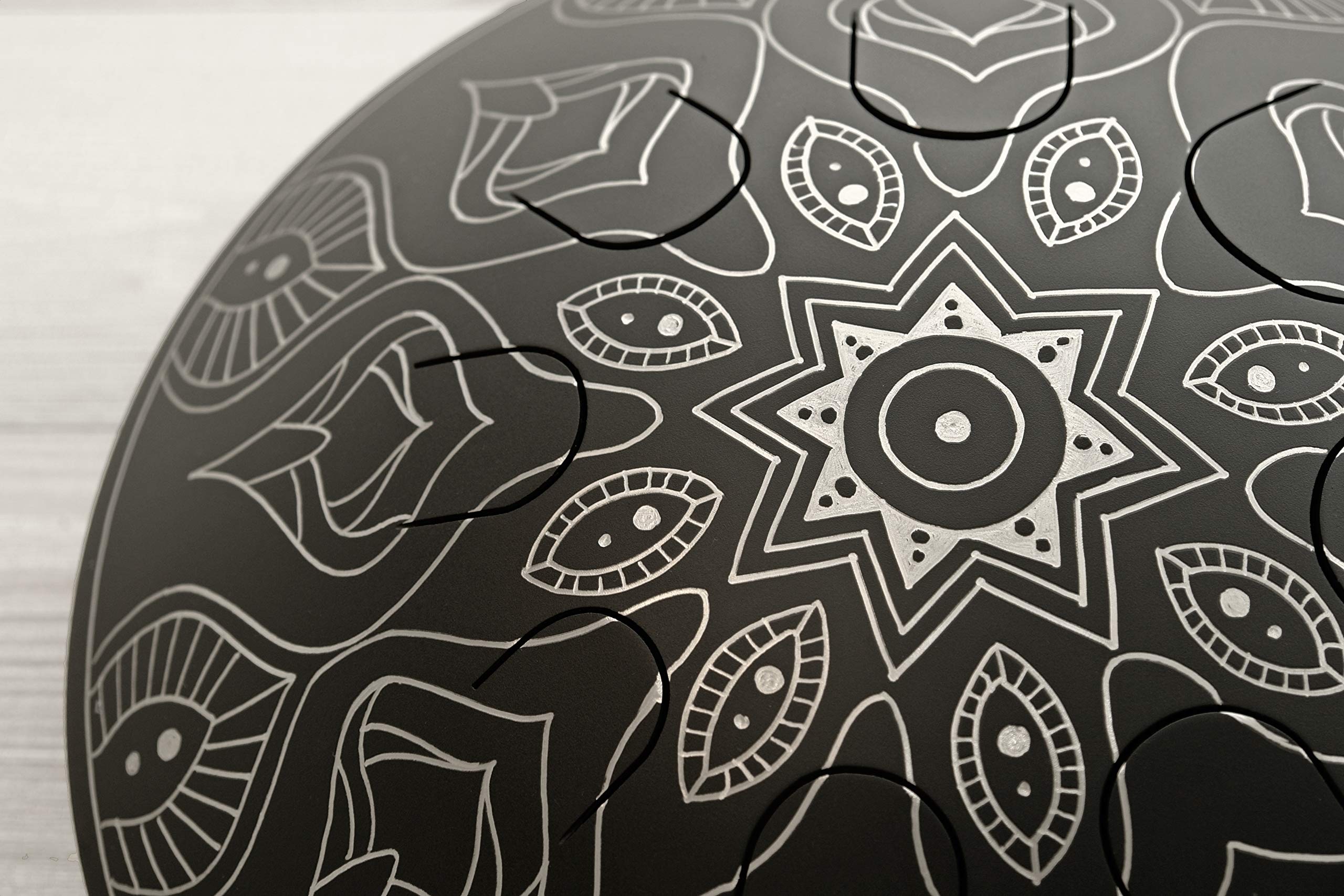 GUDA DRUM Freezbee Forest Handpan Steel Tongue Drum with Free Mallets - Perfect for Meditation, Yoga, Music Therapy & Outdoor Relaxation