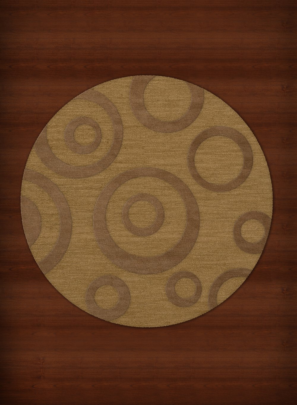 Dalyn Rugs Dover DV5 8' Round Area Rug in Gold Dust - Perfect for Living Room, Bedroom, or Dining Room Decor