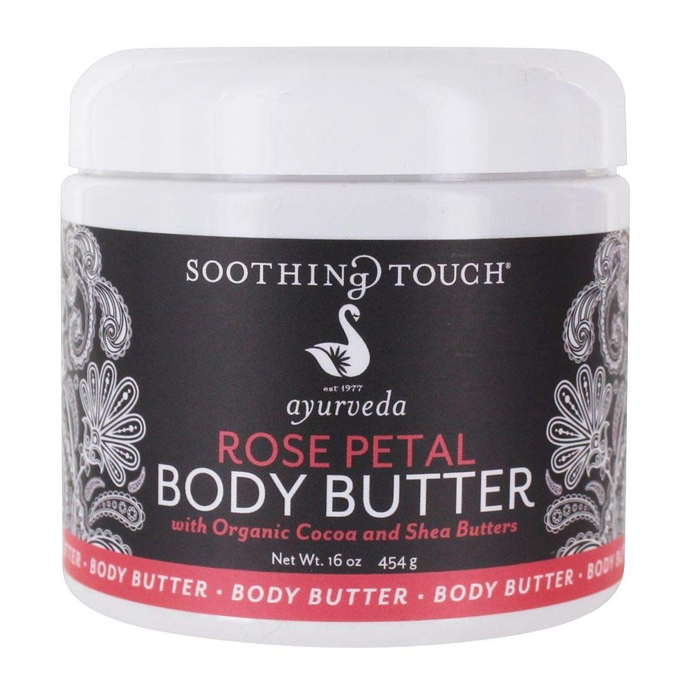 Soothing Touch Rose Petal Body Butter - 13 oz Hydrating Moisturizer for Dry Skin | Vegan & Cruelty-Free | Perfect for Massage, Spa & Daily Skincare Routine