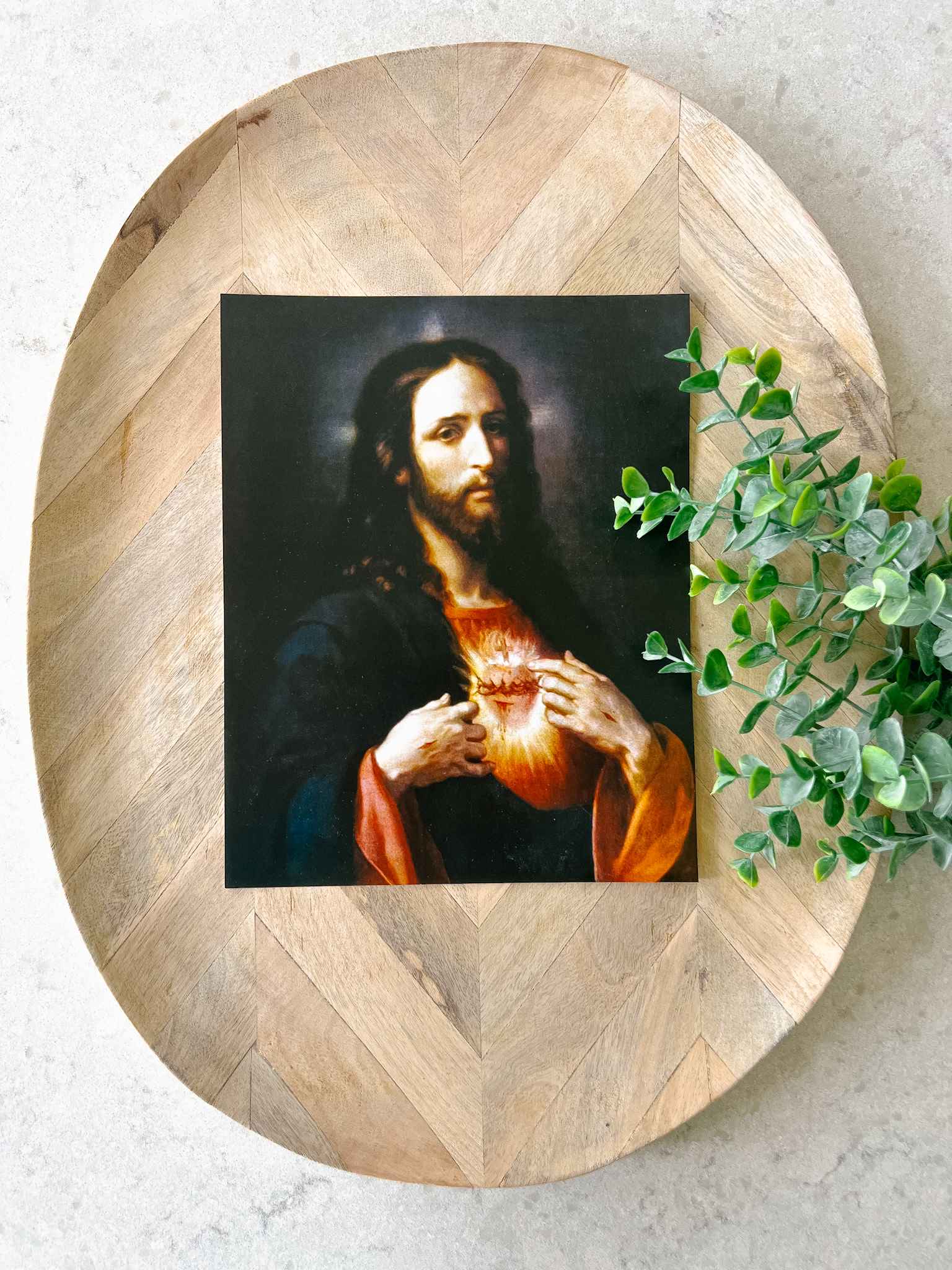 Sacred Heart Print - Religious Wall Art Decor for Home, Church & Office - Perfect for Prayer Rooms & Spiritual Spaces