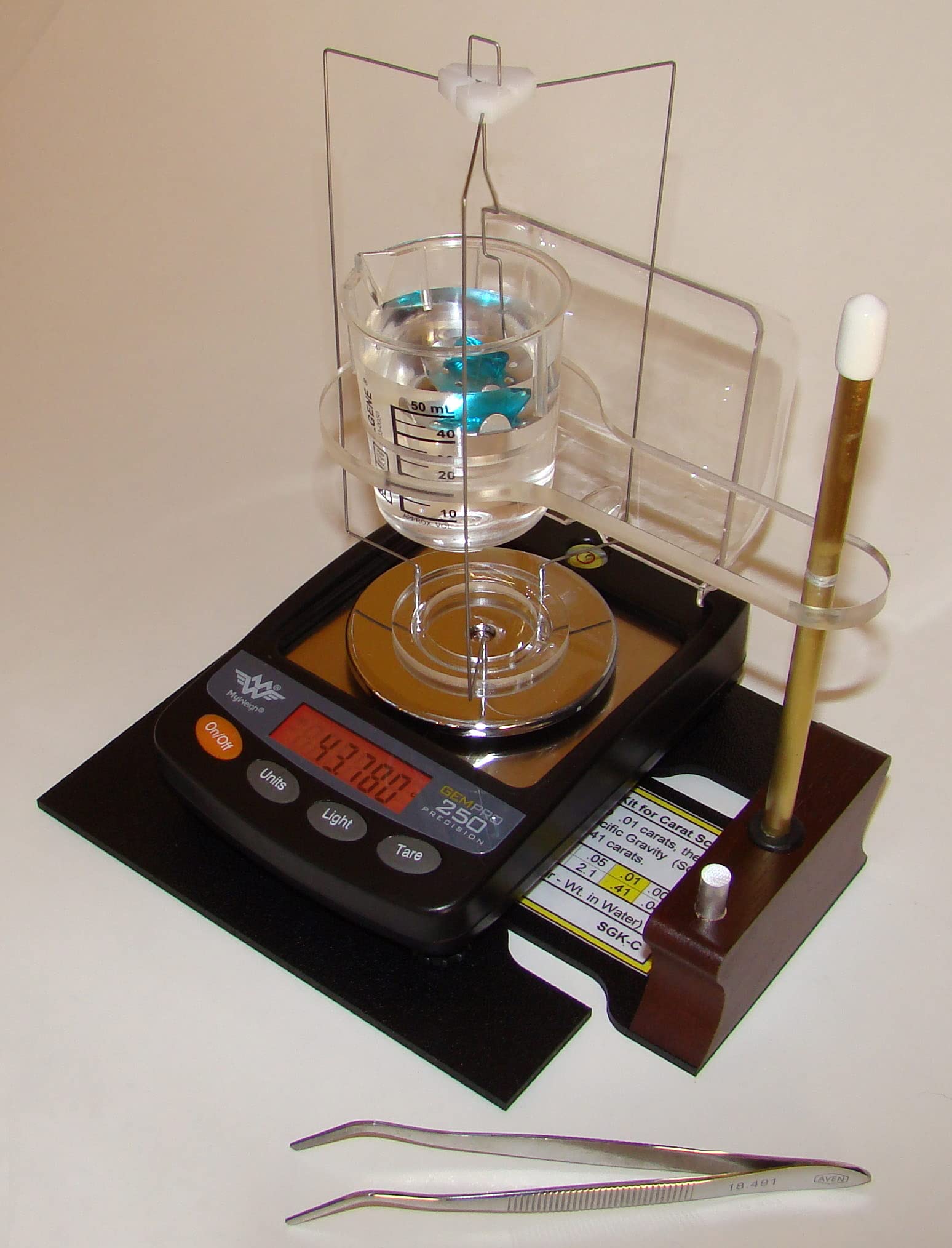 Precision Electronic Carat Scale Specific Gravity Kit - Universal Gemstone Density Tester for Jewelry Making, Gold Testing & Mineral Identification