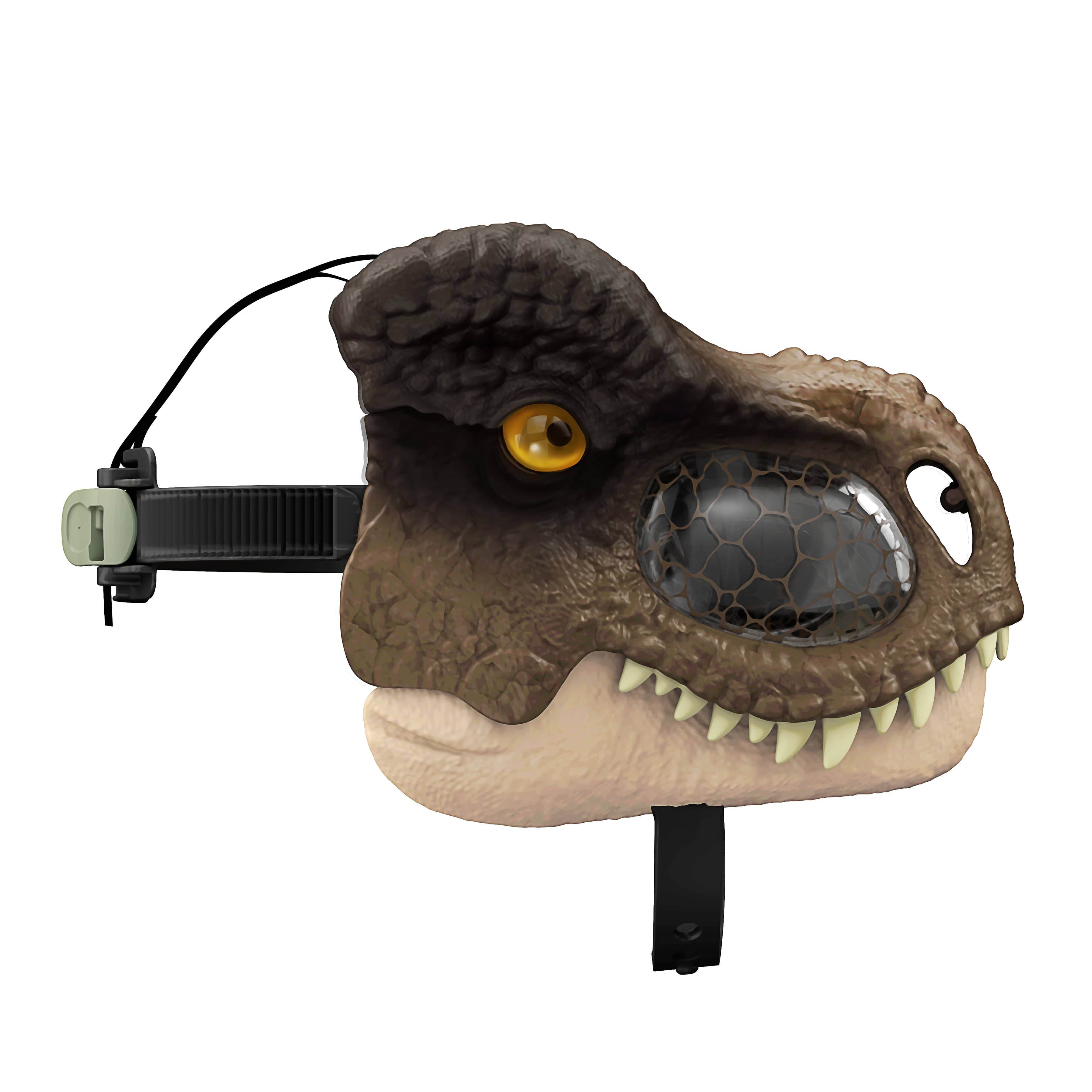 Jurassic World Dominion T-Rex Chomp N Roar Mask - Dinosaur Costume Mask for Kids & Adults - Perfect for Halloween, Cosplay & Movie-Themed Parties