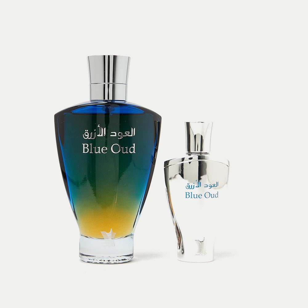 Premium Blue Oud Perfume Set - 100ml EDP Spray + 24ml Oil Roll-On | Long-Lasting Luxury Fragrance for Men & Women | Perfect for Date Nights, Special Occasions & Daily Wear
