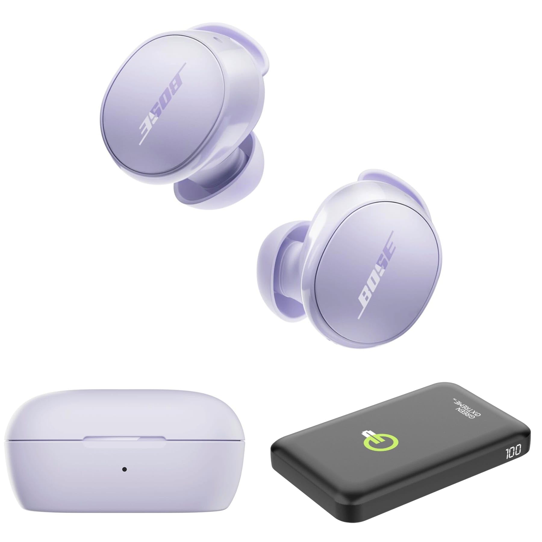 Bose QuietComfort Wireless Noise Cancelling Earbuds - Active Noise Cancellation Bluetooth Earbuds with 8.5H Battery & Portable Charger (Chilled Lilac) | Perfect for Travel, Workouts & Office Use
