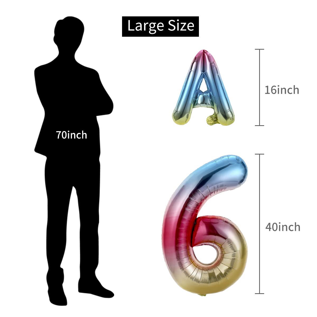 Happy Birthday 56th Party Decorations - 40 Inch Rainbow Gradient Foil Number 56 Banner & Balloons Set for Men & Women - Perfect for Milestone Birthdays, Anniversaries, and Special Celebrations