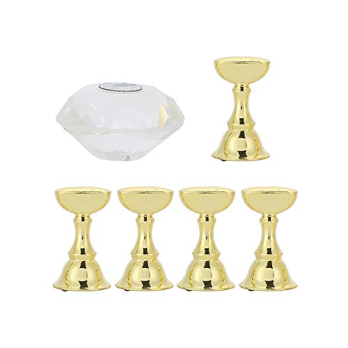 Professional Nail Tips Holder & Display Stand - False Nail Tip Practice Stand with Crystal Base for Nail Art & Manicure Accessories - Perfect for Salon, Home Use & Nail Art Practice (2-Pack)