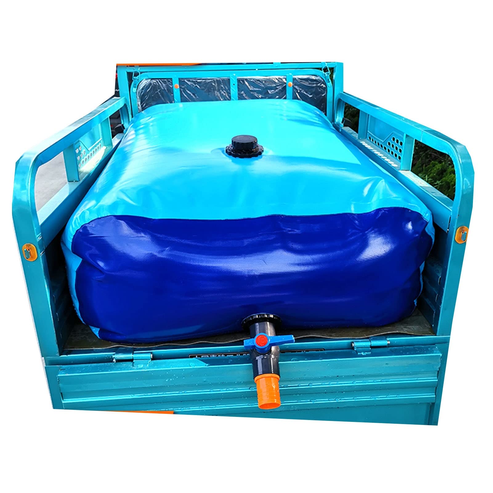 Heavy Duty PVC Water Storage Bag - 240L Foldable Portable Water Container for Camping, Hiking, Picnic & Outdoor Activities | Leakproof Opaque Water Carrier for Drinking, Cooking & Emergency Use (Blue, 1x0.7x0.35m)